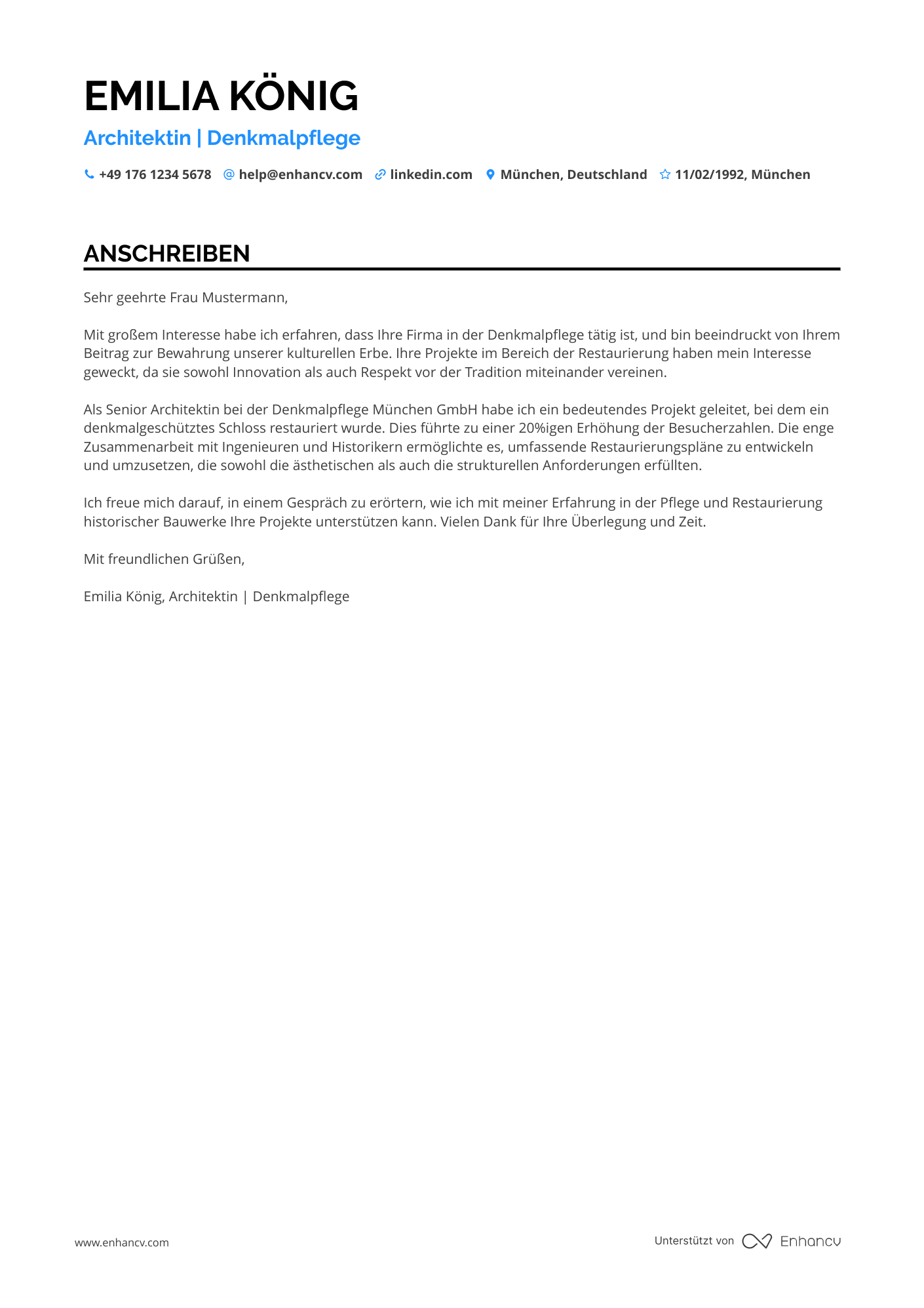 Architekt für Denkmalpflege