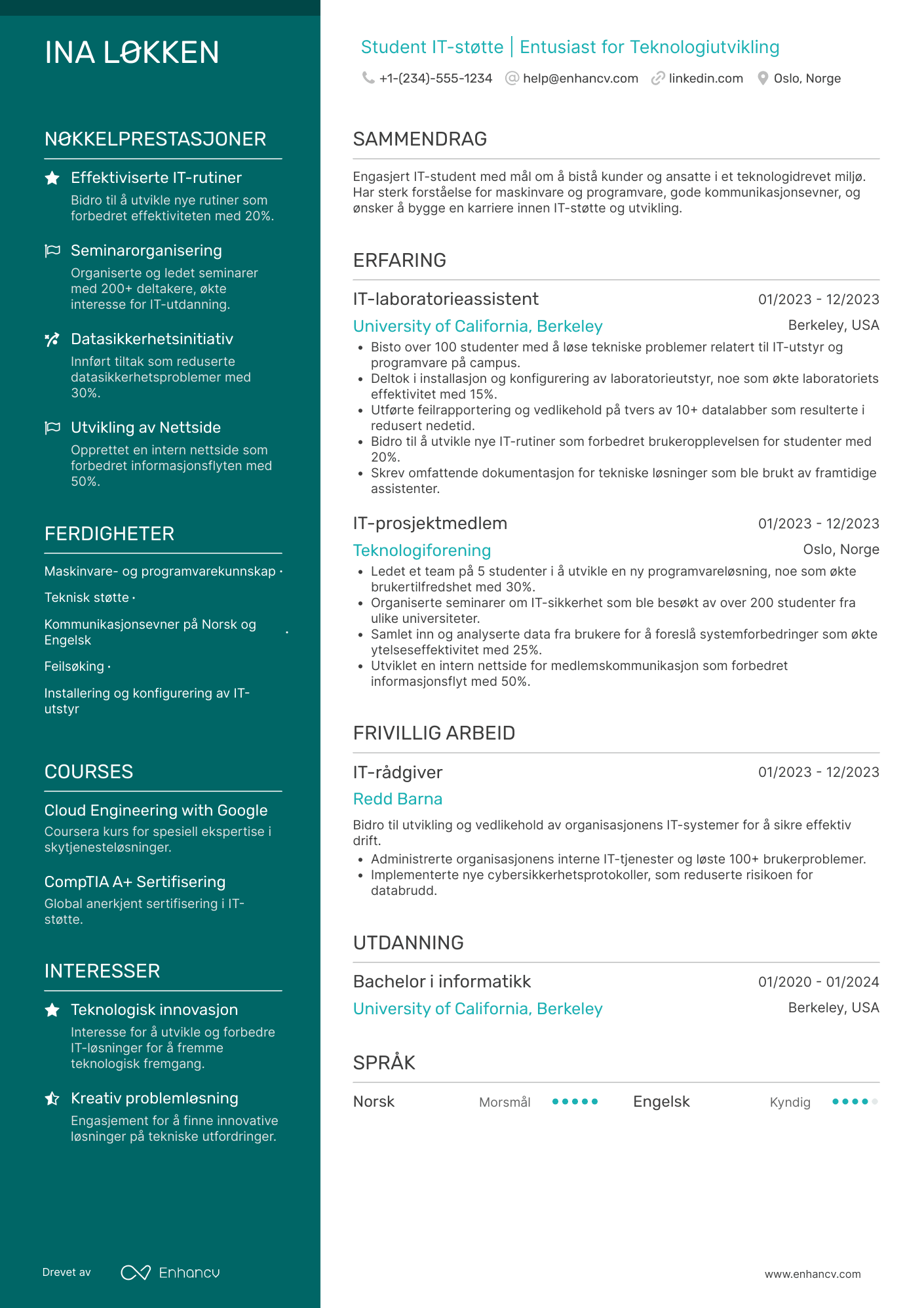CV for Student IT støtte
