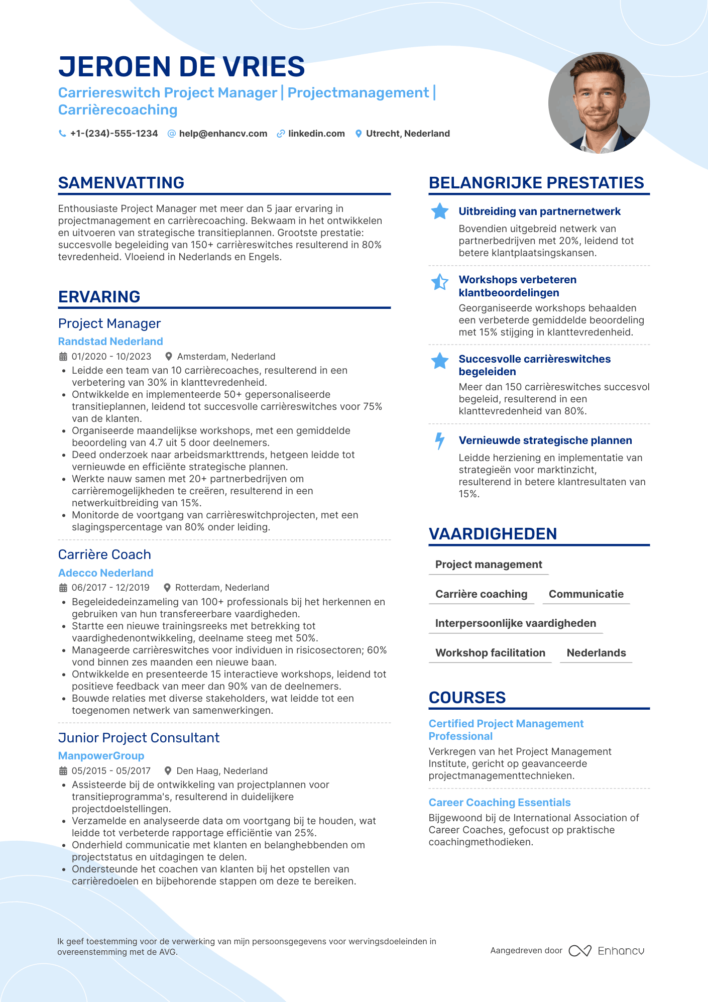 CV voor Carriereswitch Project Manager