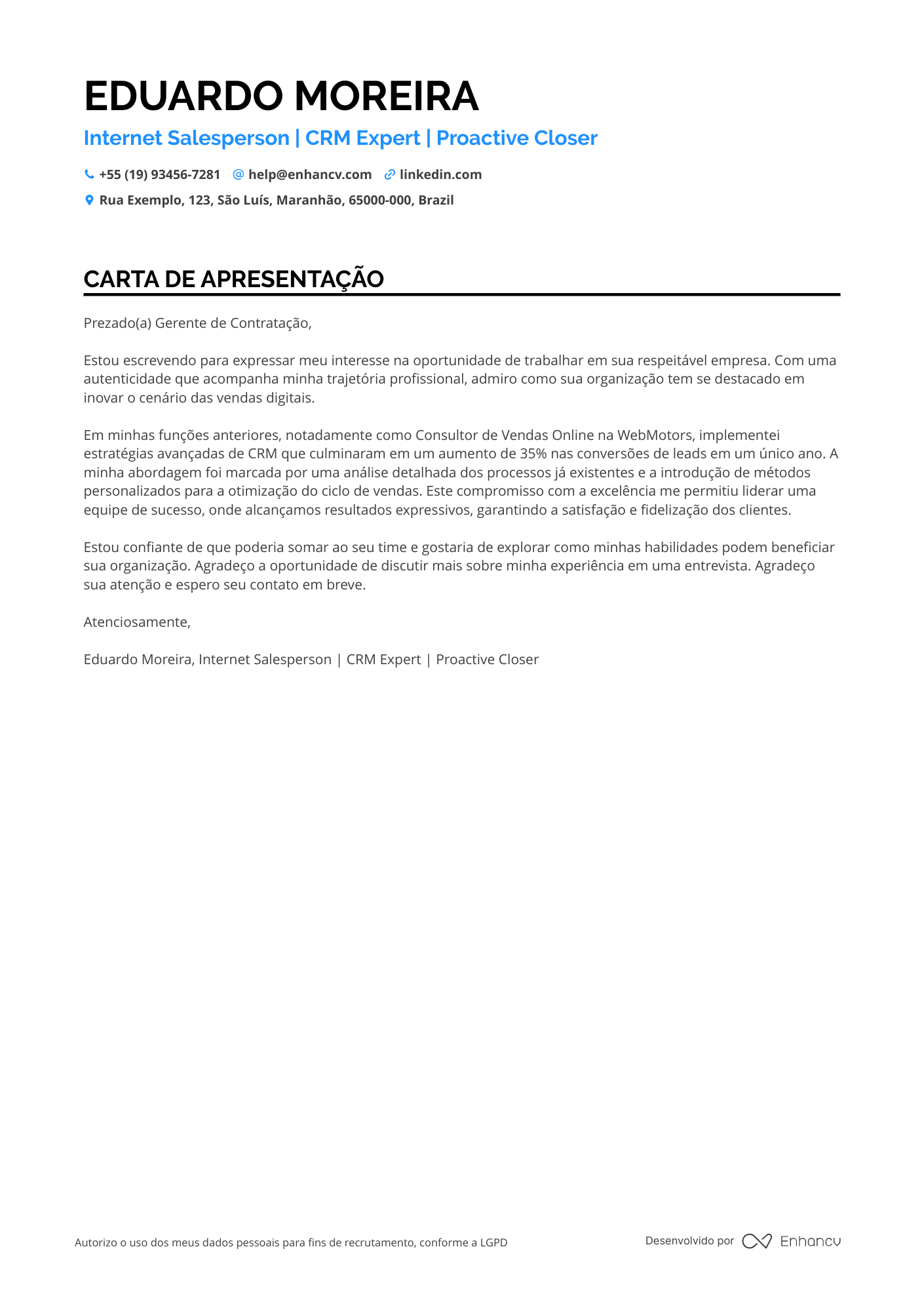 Vendedor de carros Sem experiência
