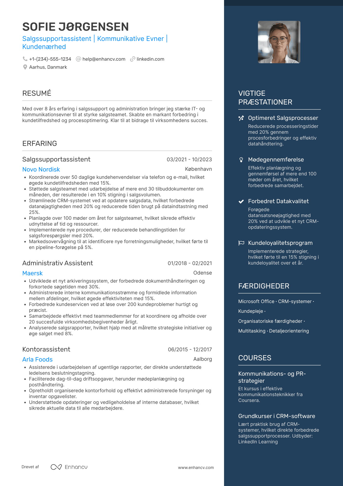 CV til Salgssupportassistent