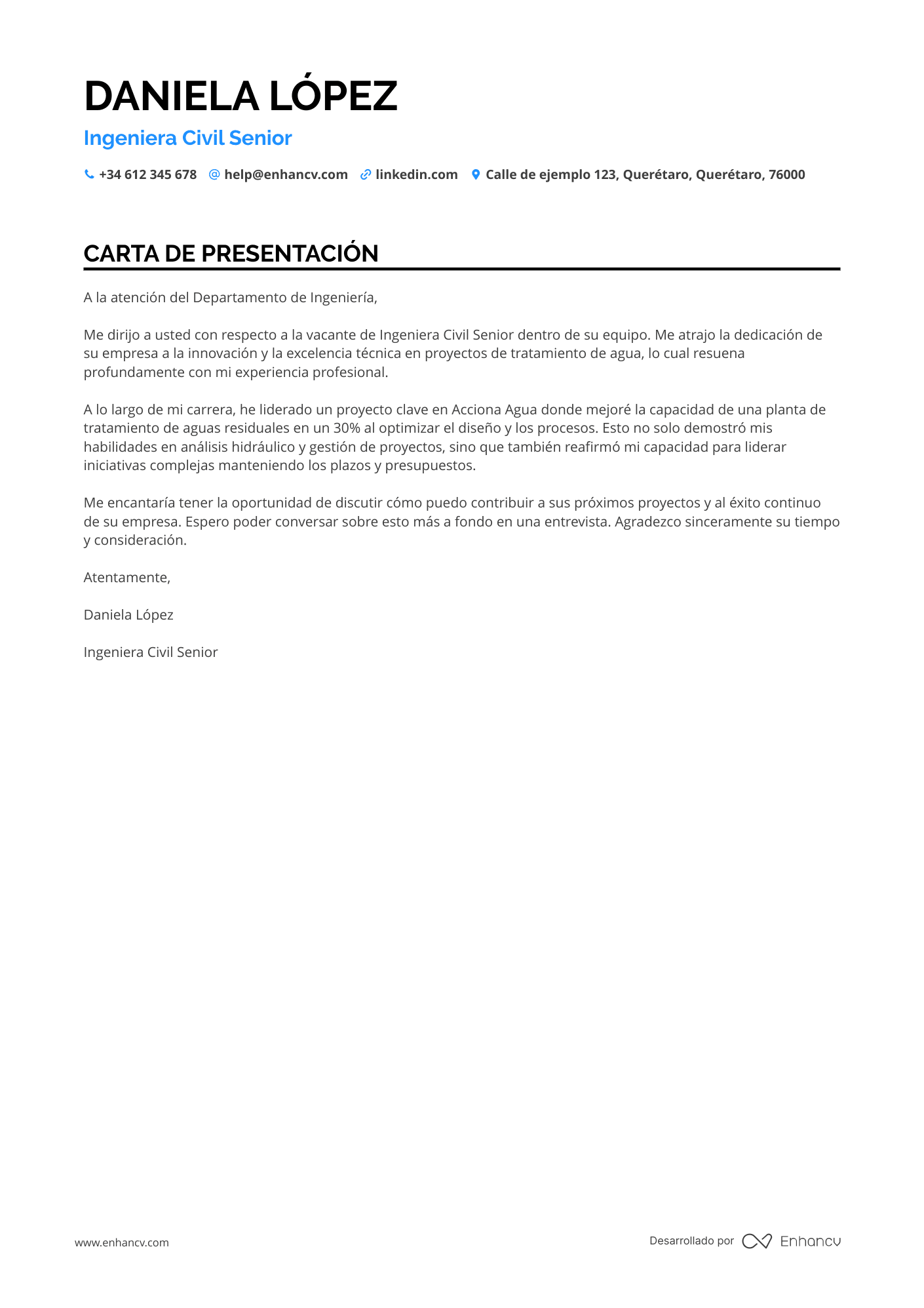 Ingeniero Civil Senior
