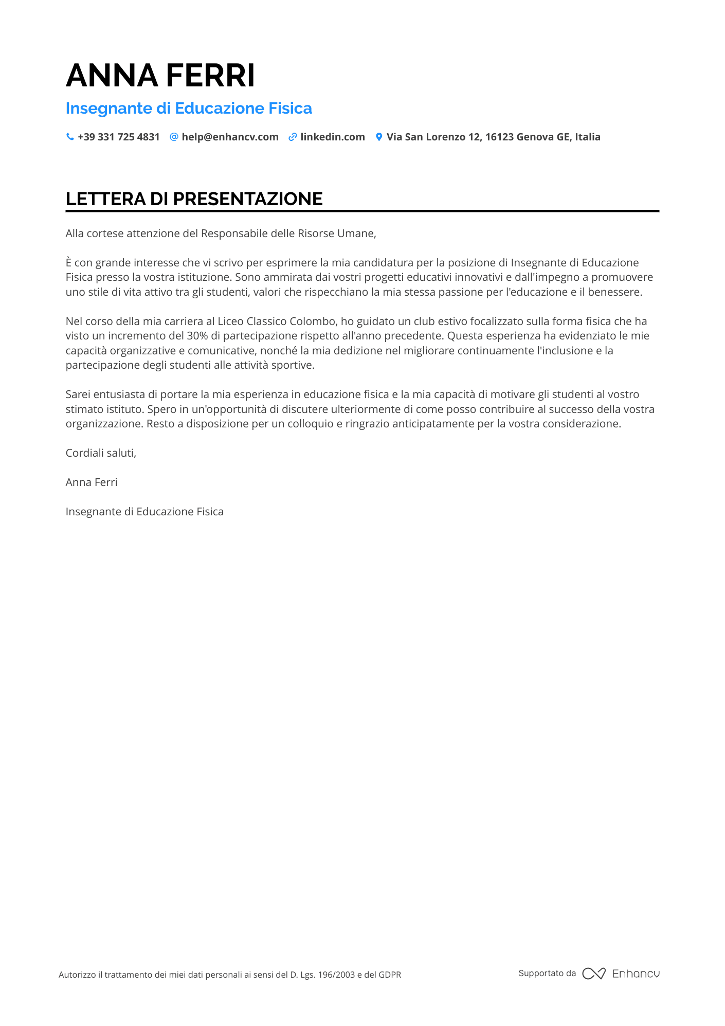 Insegnante di Geografia