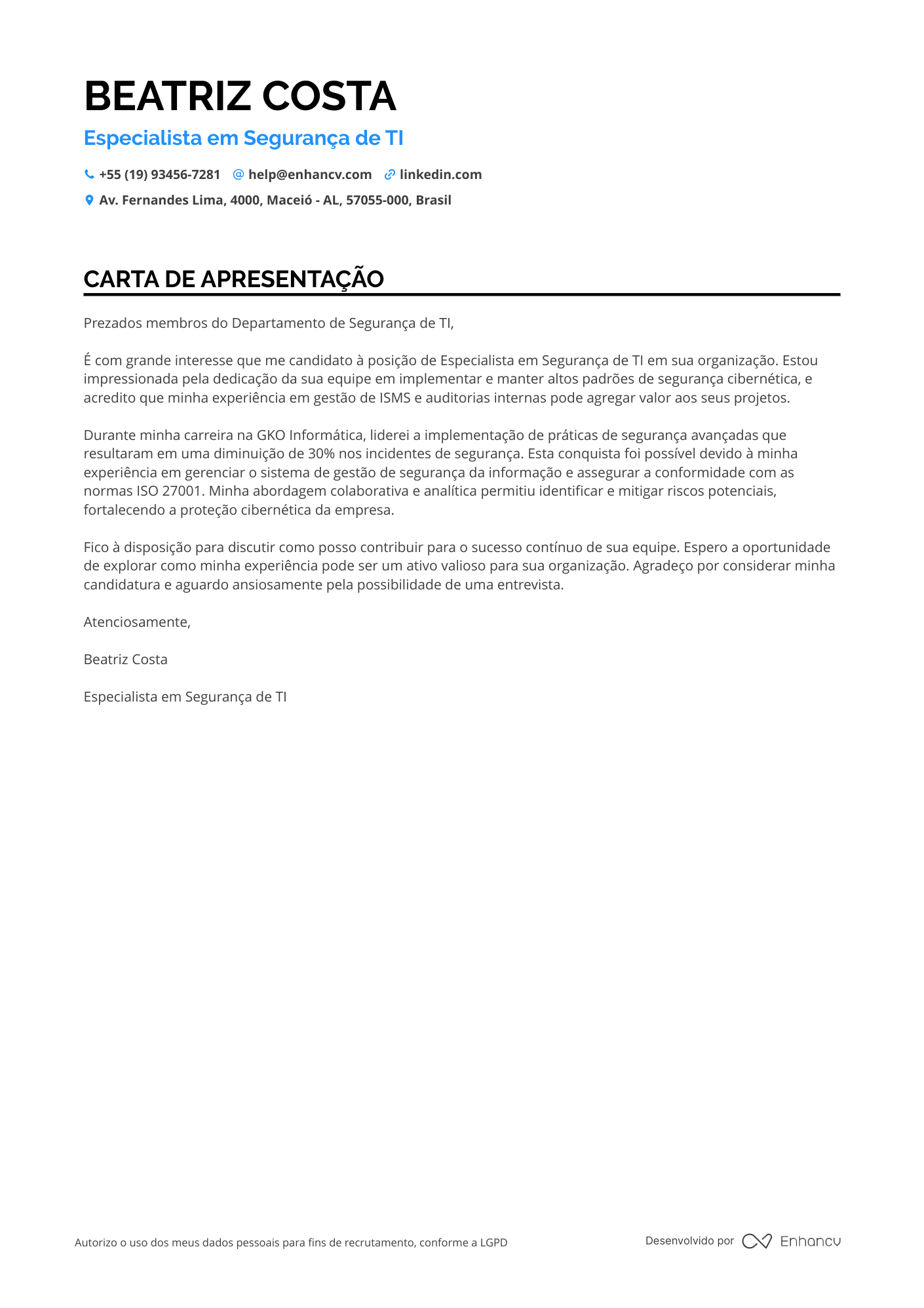 Especialista em Tecnologia da Informação