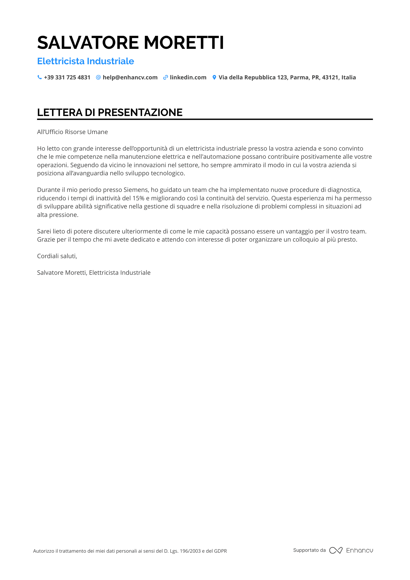 Elettricista Industriale