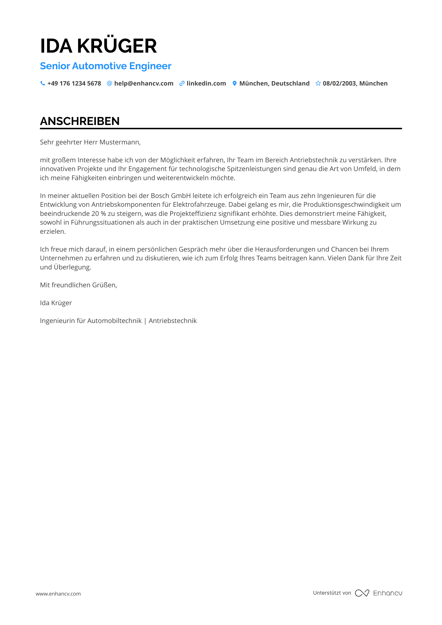 Ingenieur für Automobilindustrie