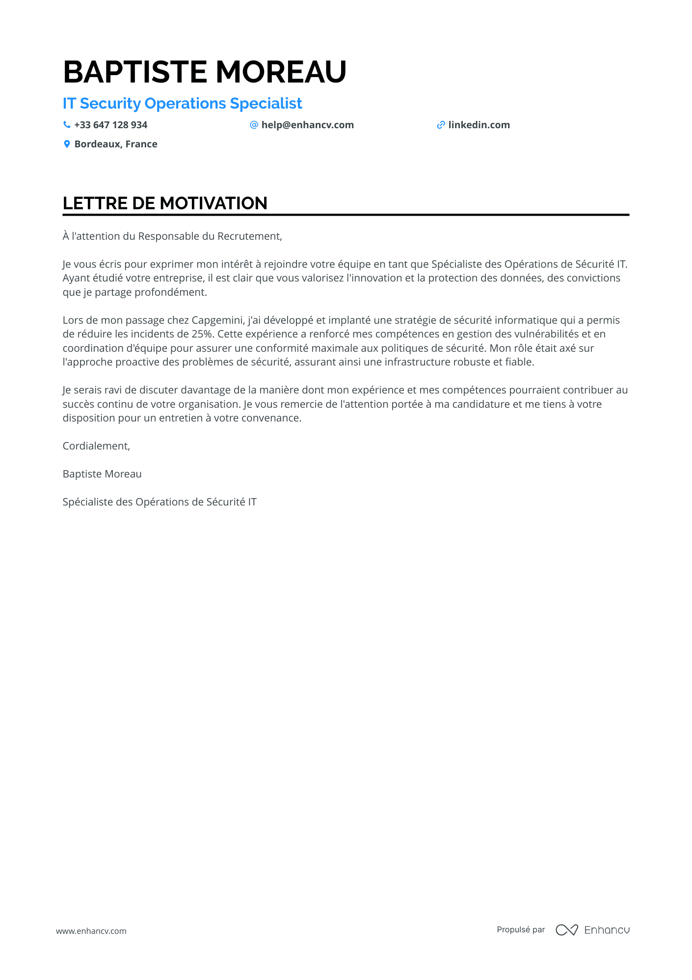 Responsable Sécurité Informatique