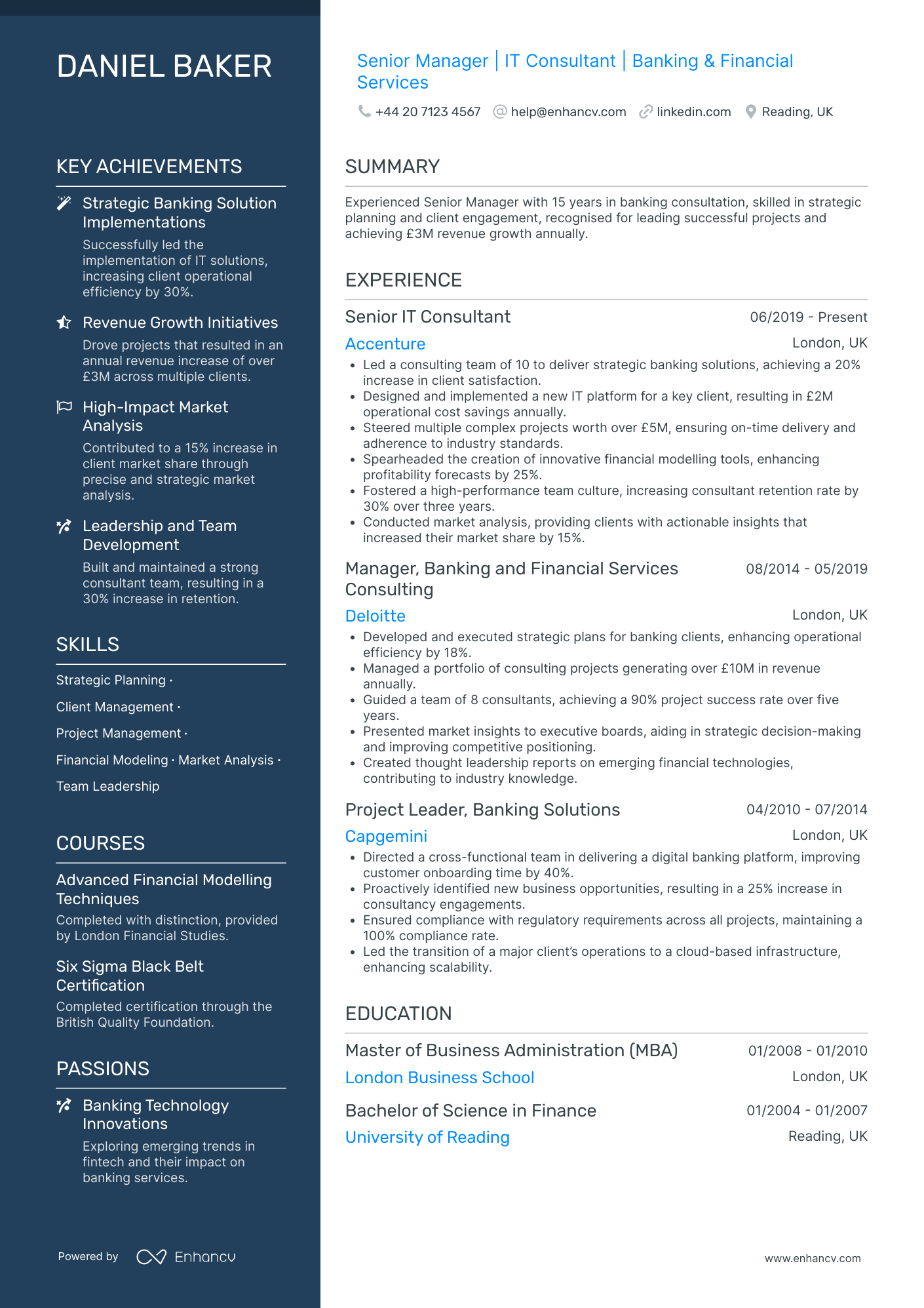 Finance Consultant in Banking