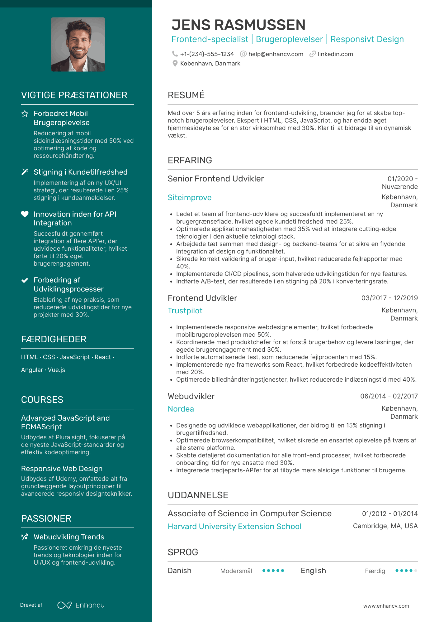 CV til Frontend specialist