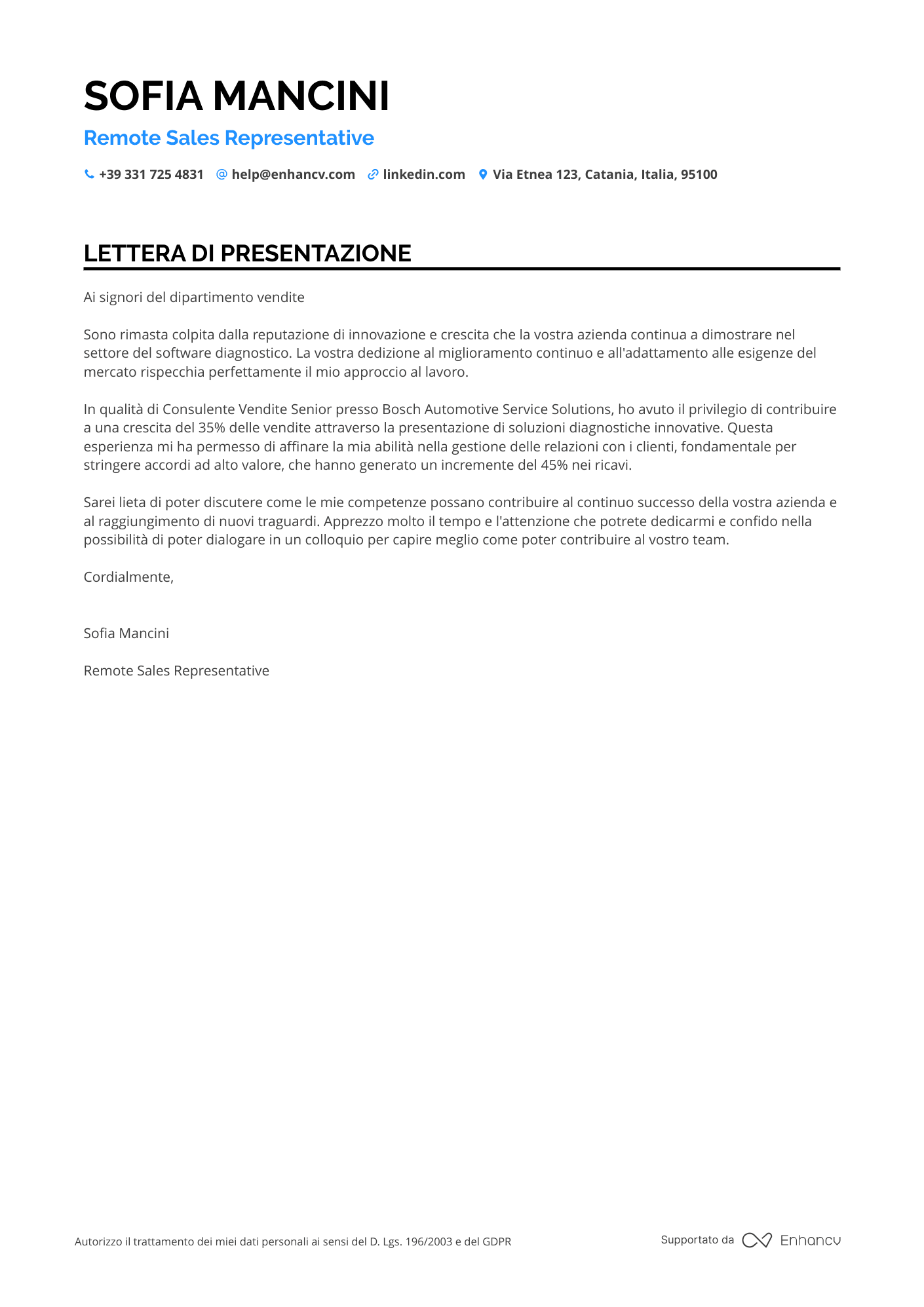 Agente Di Commercio nel Settore Automobilistico