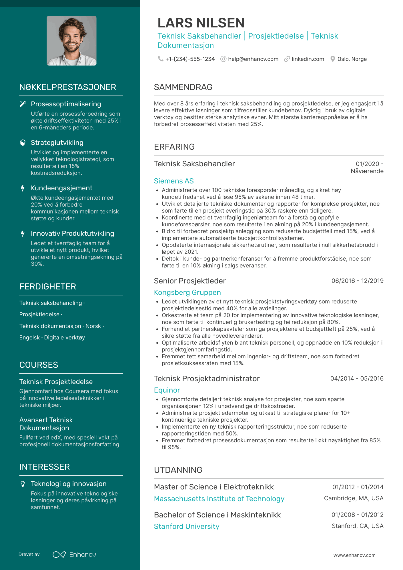 CV for Teknisk Saksbehandler