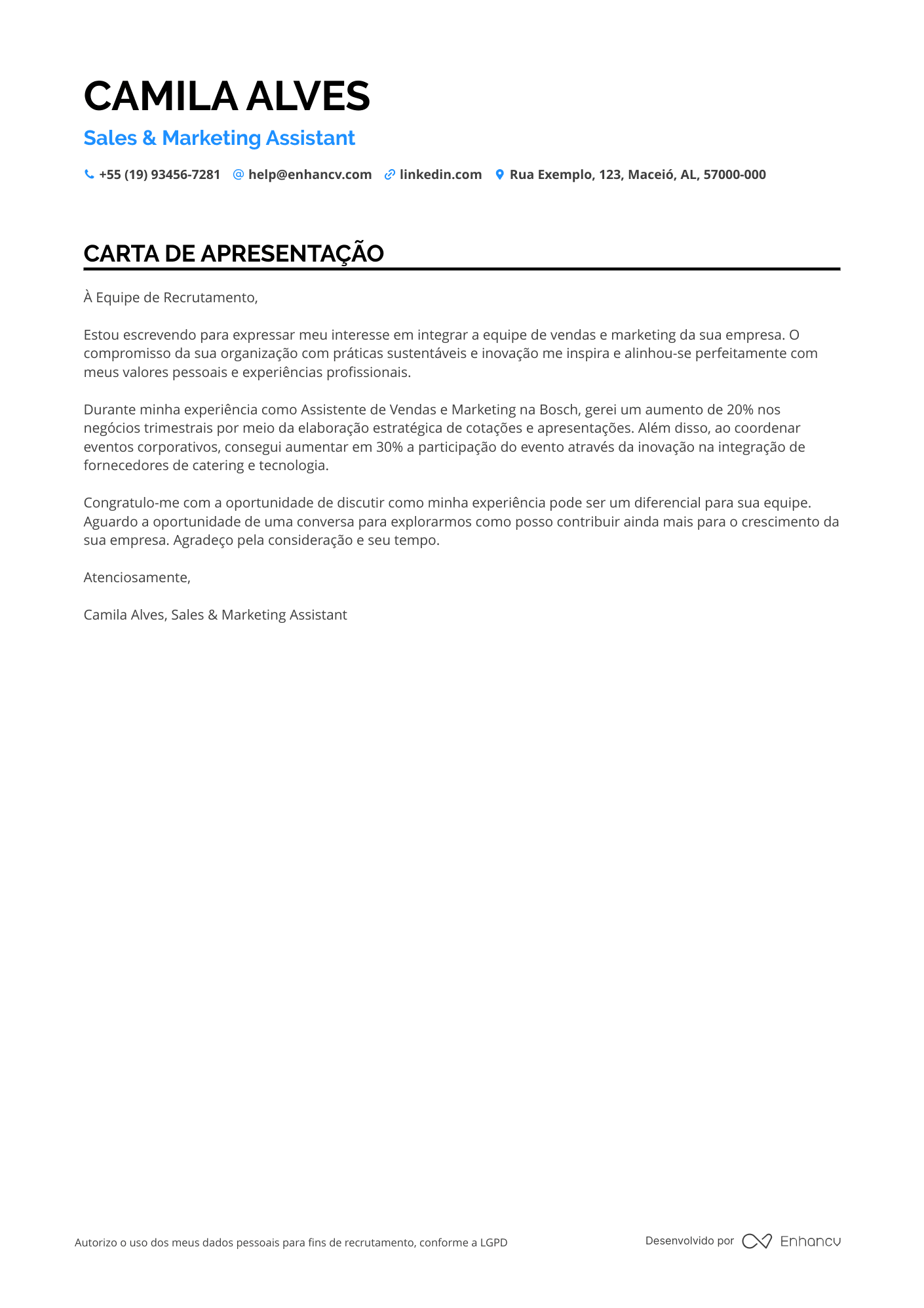 Assistente de Marketing de Vendas