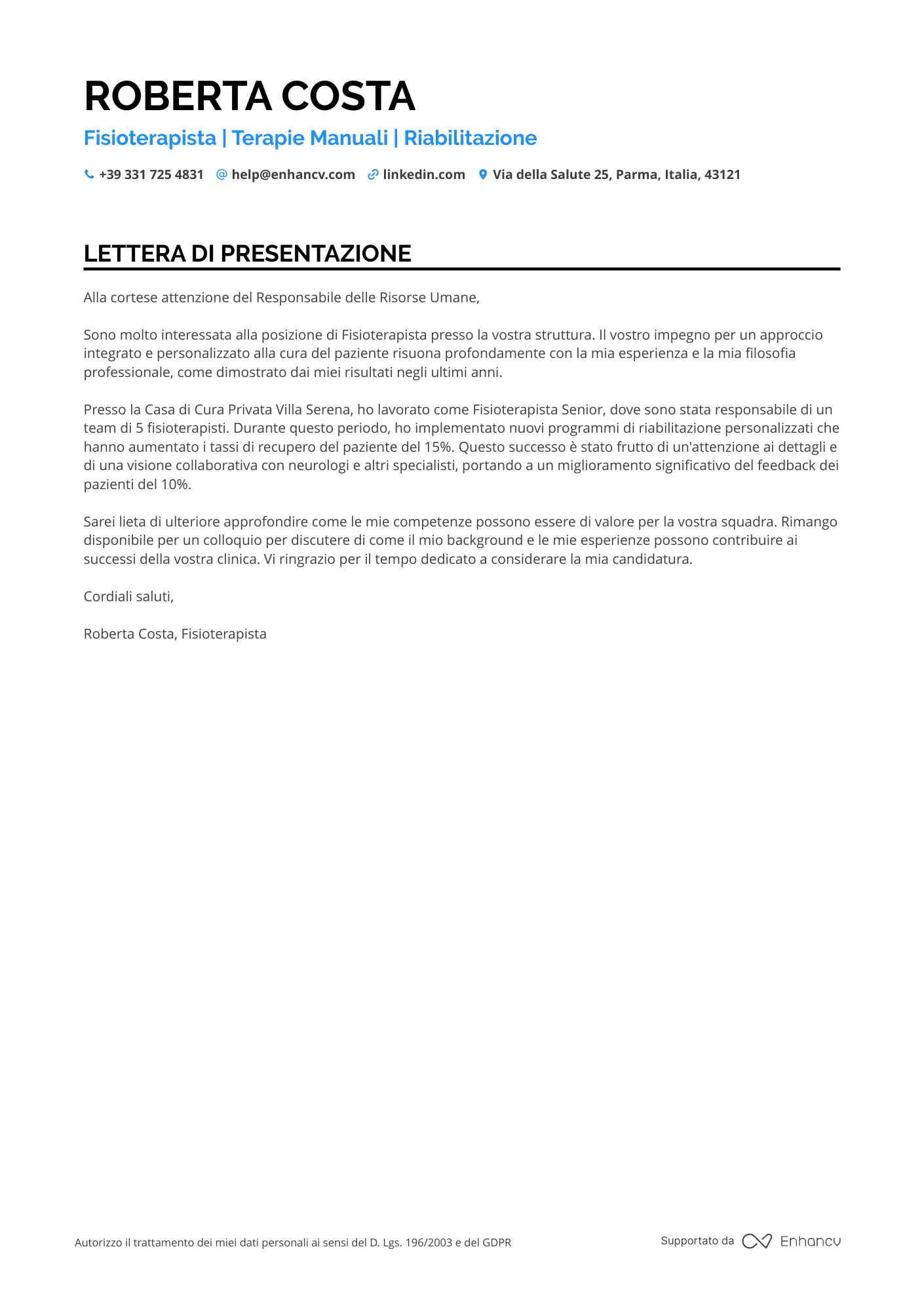 Fisioterapista Prima Esperienza