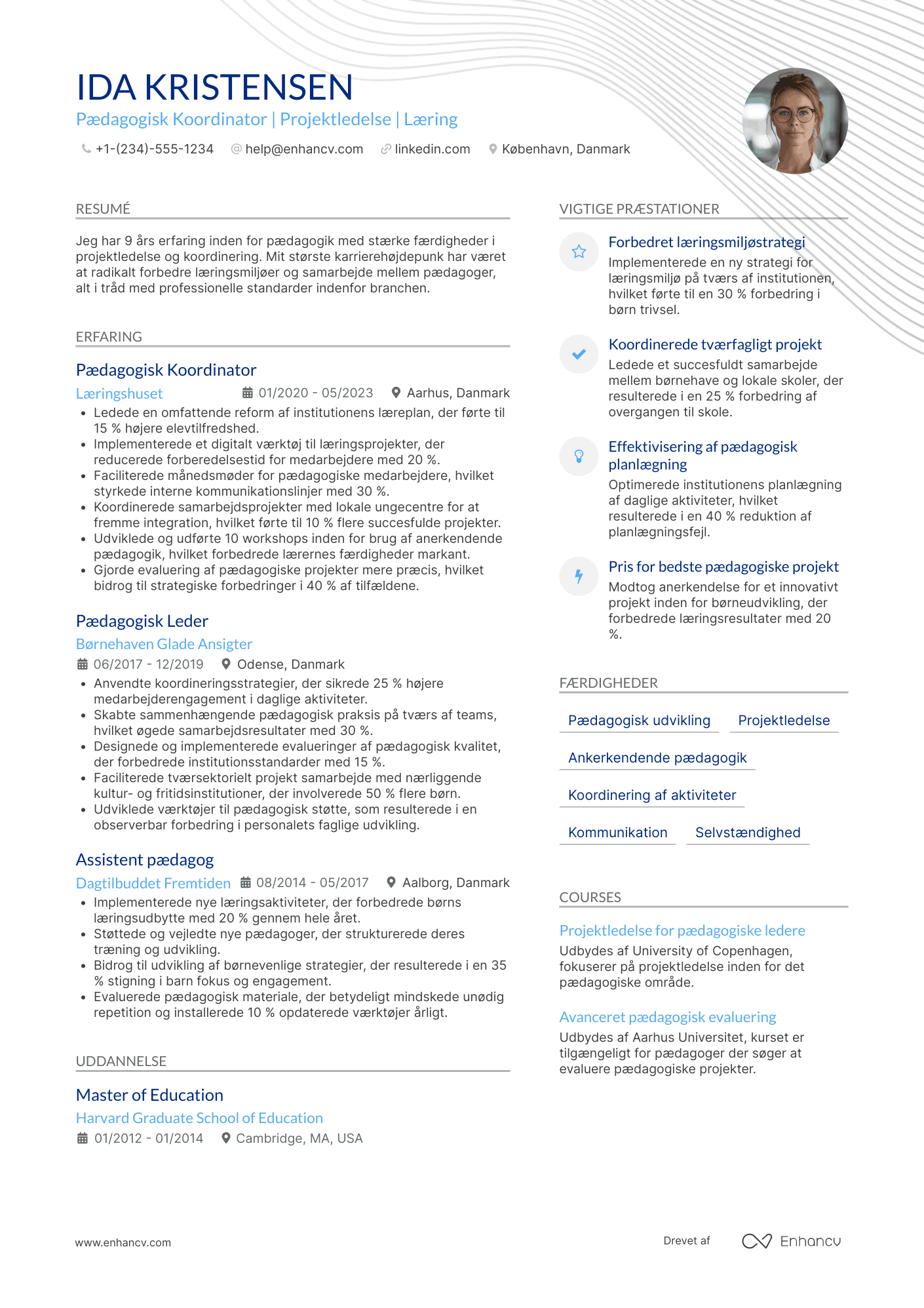 CV til Pædagogisk Koordinator