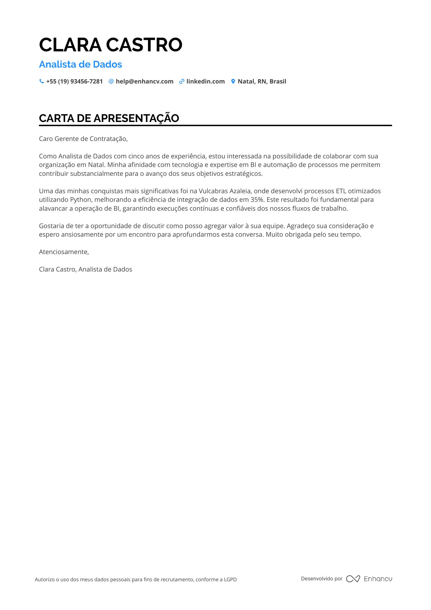 Líder de Ciência de Dados em Varejo