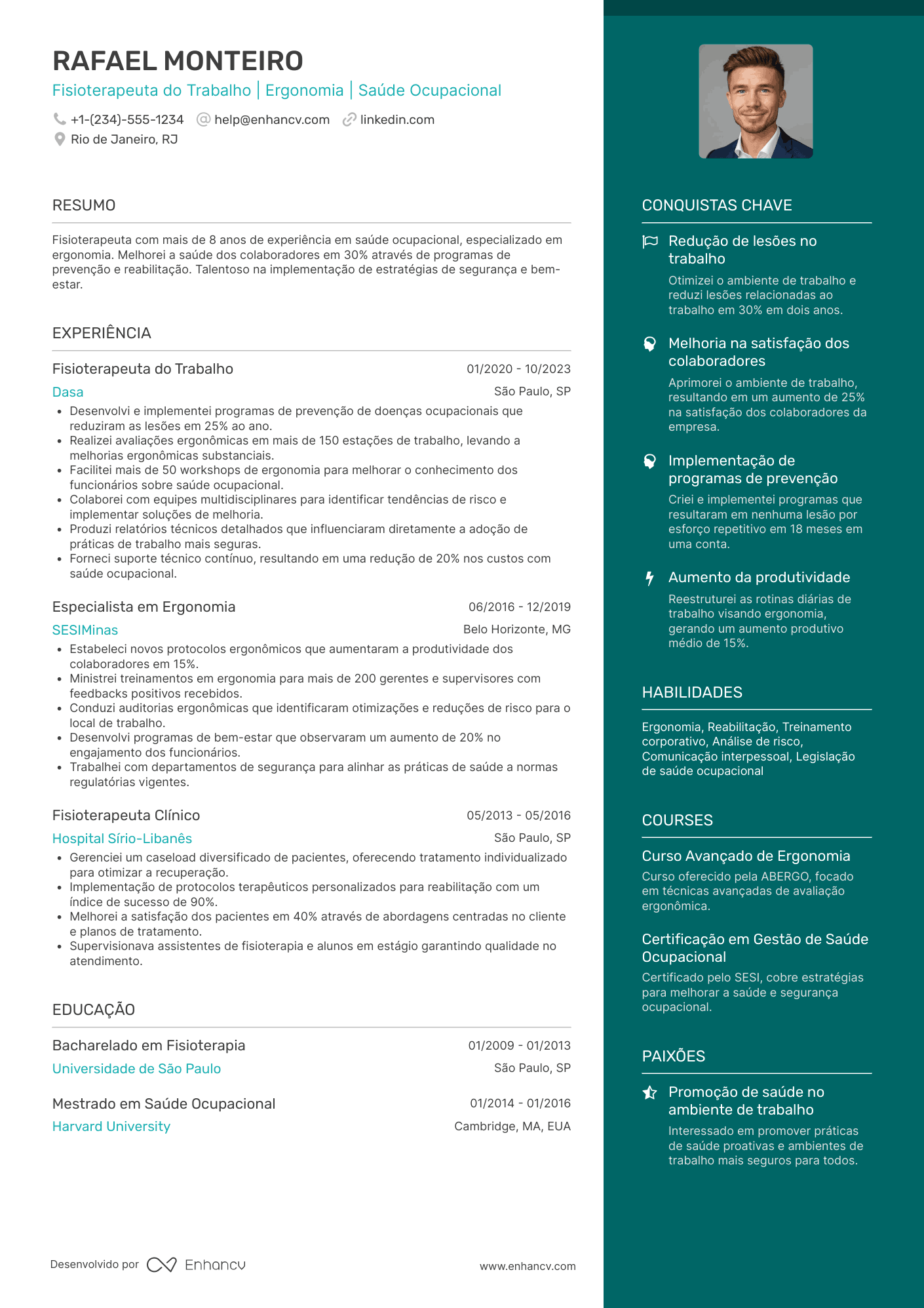 Currículo fisioterapeuta do trabalho