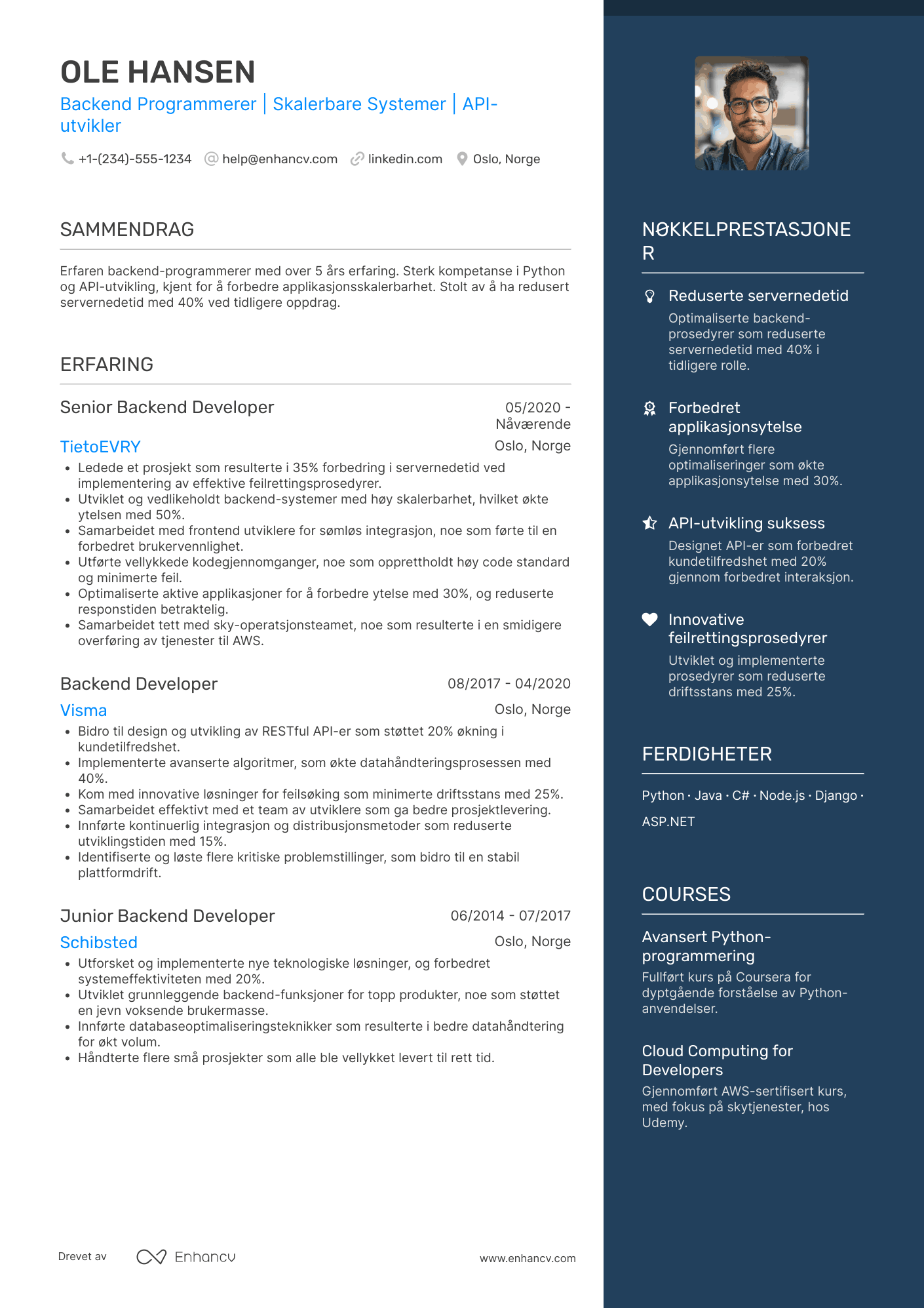 CV for Backend Programmerer