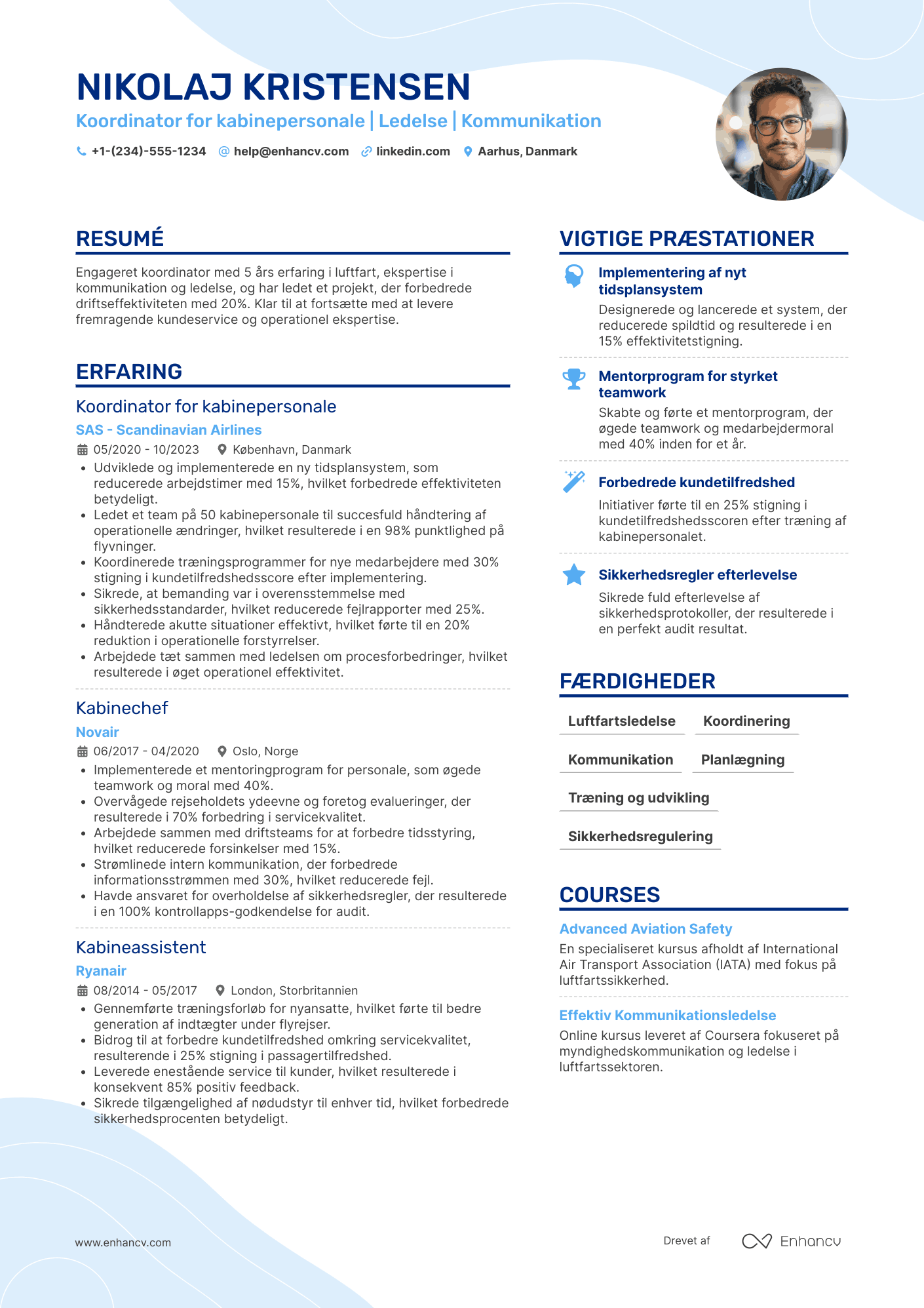 CV til Koordinator for kabinepersonale