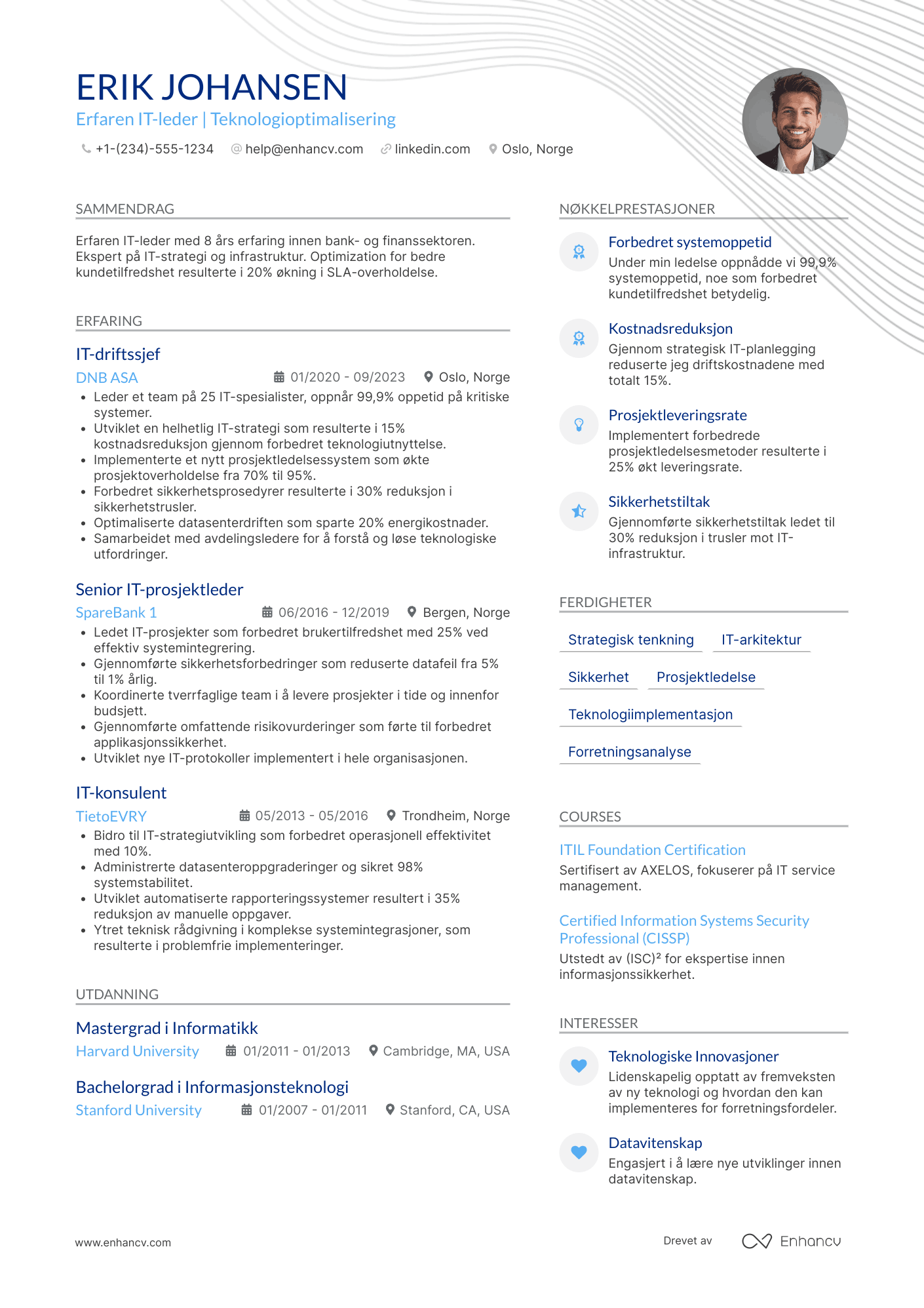 CV for IT leder i banksektoren