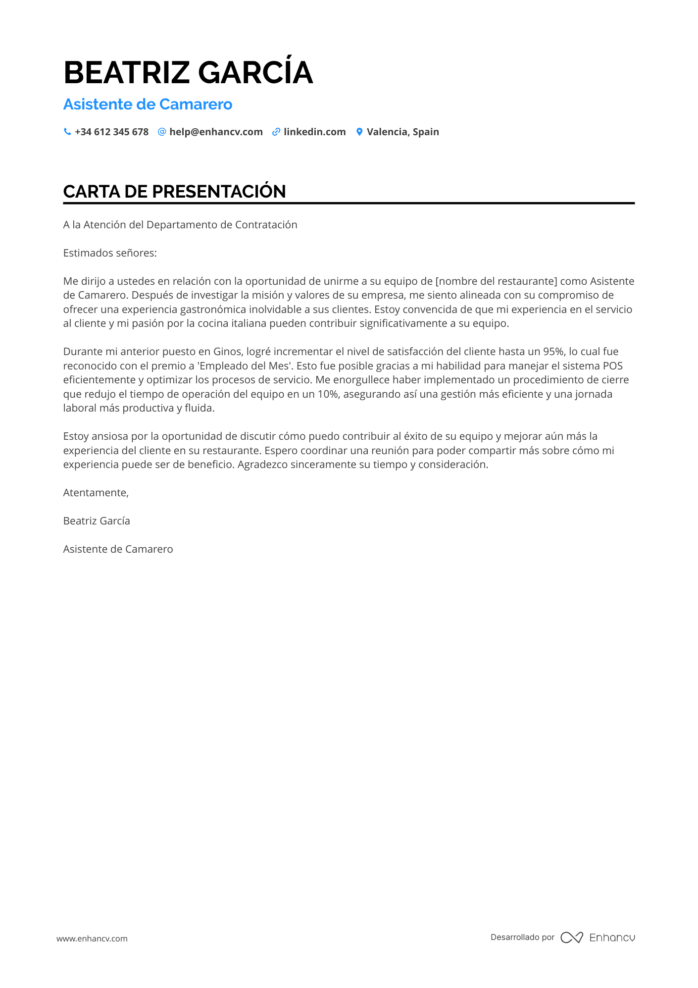 Ayudante de Camarero