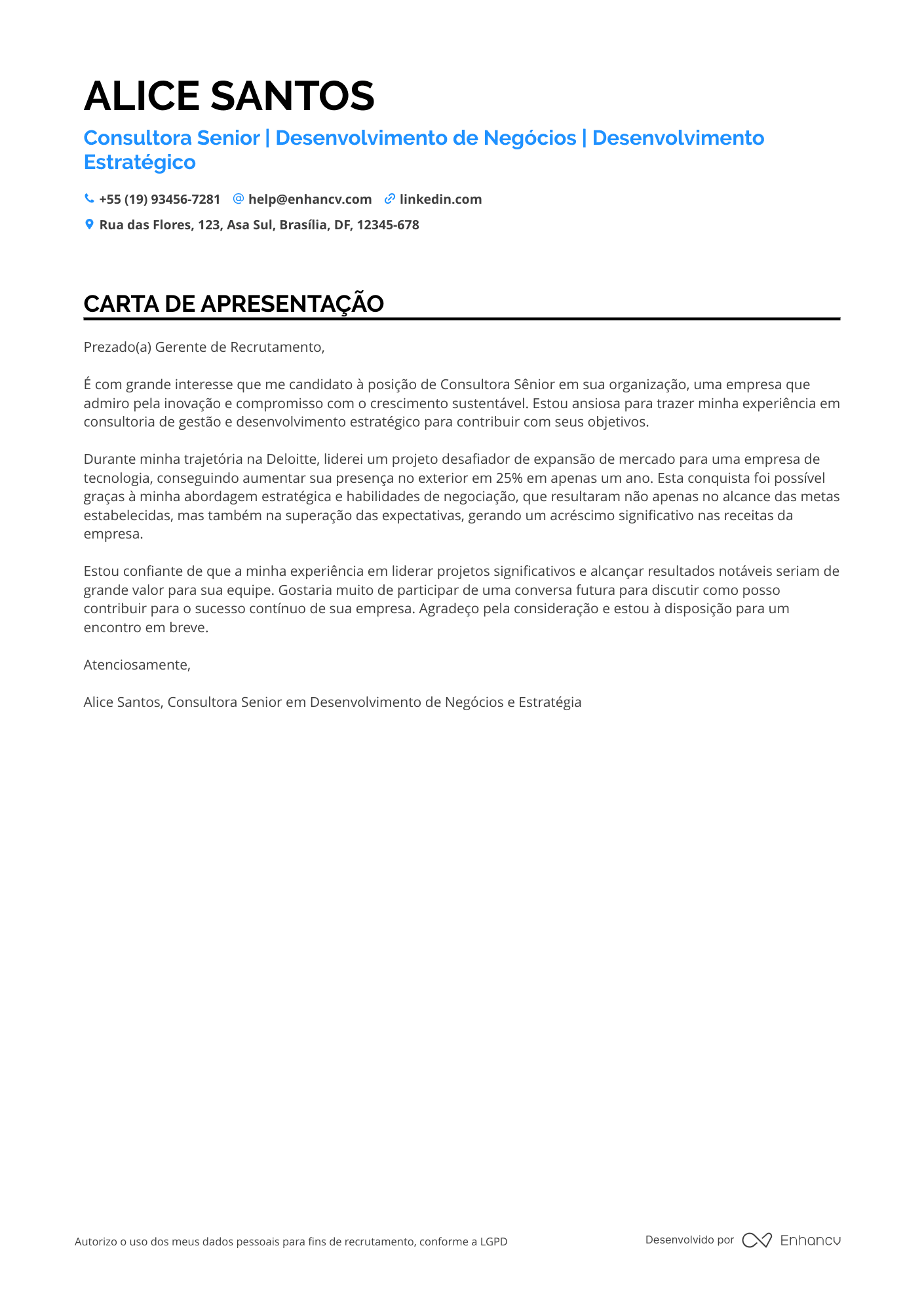 Consultor Sênior em Gerenciamento de Projetos