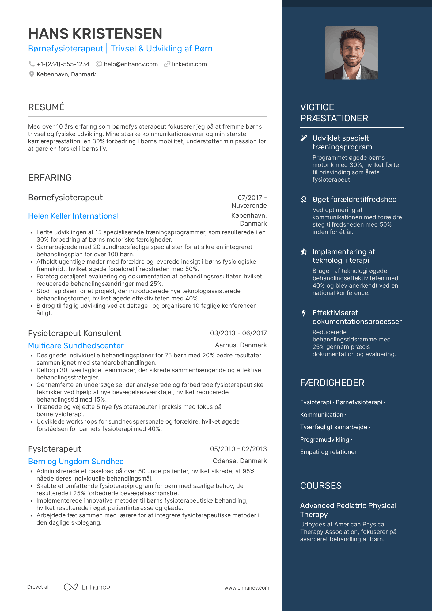 CV til Børnefysioterapeut