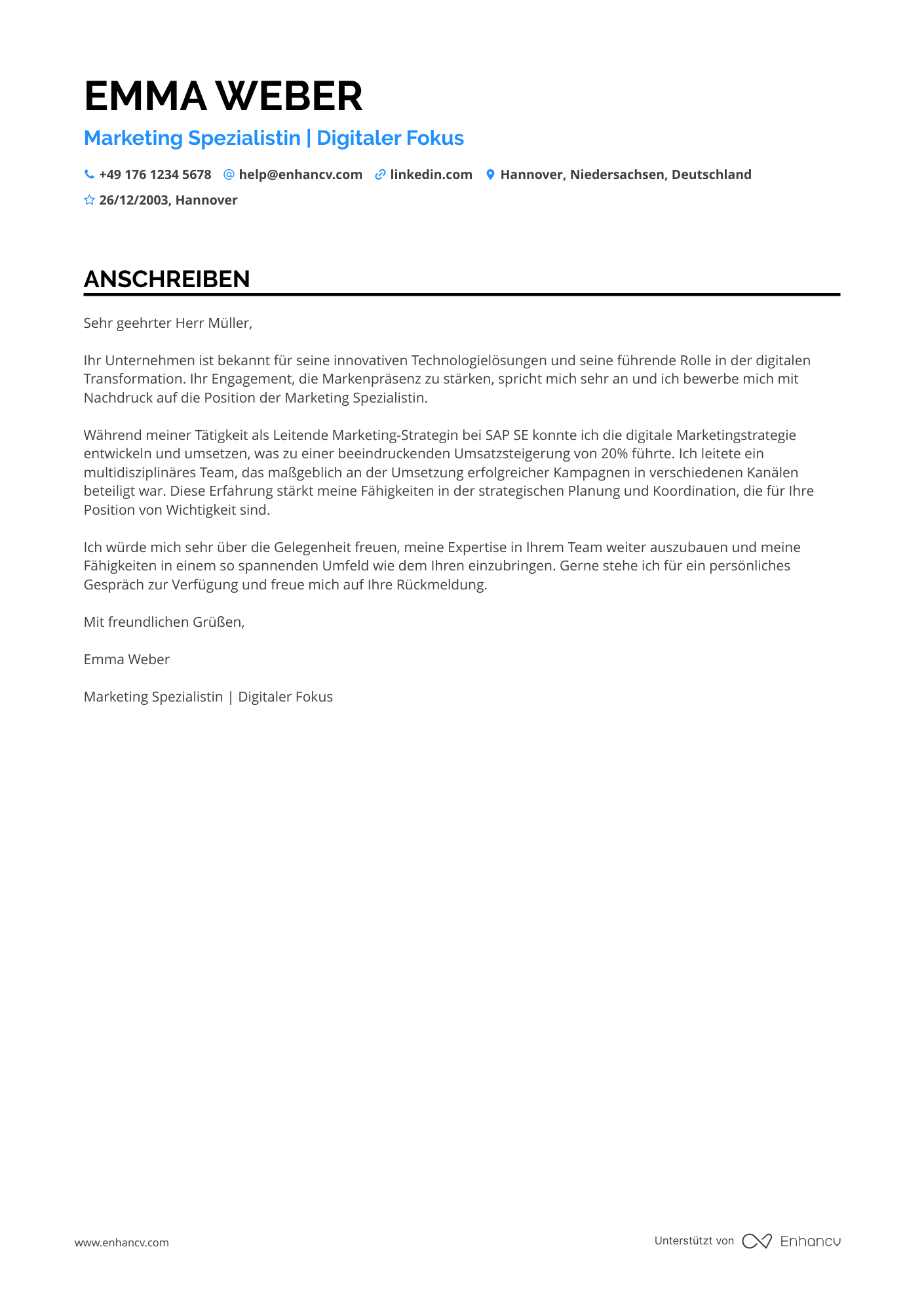 Stellvertretender Manager für Marketing