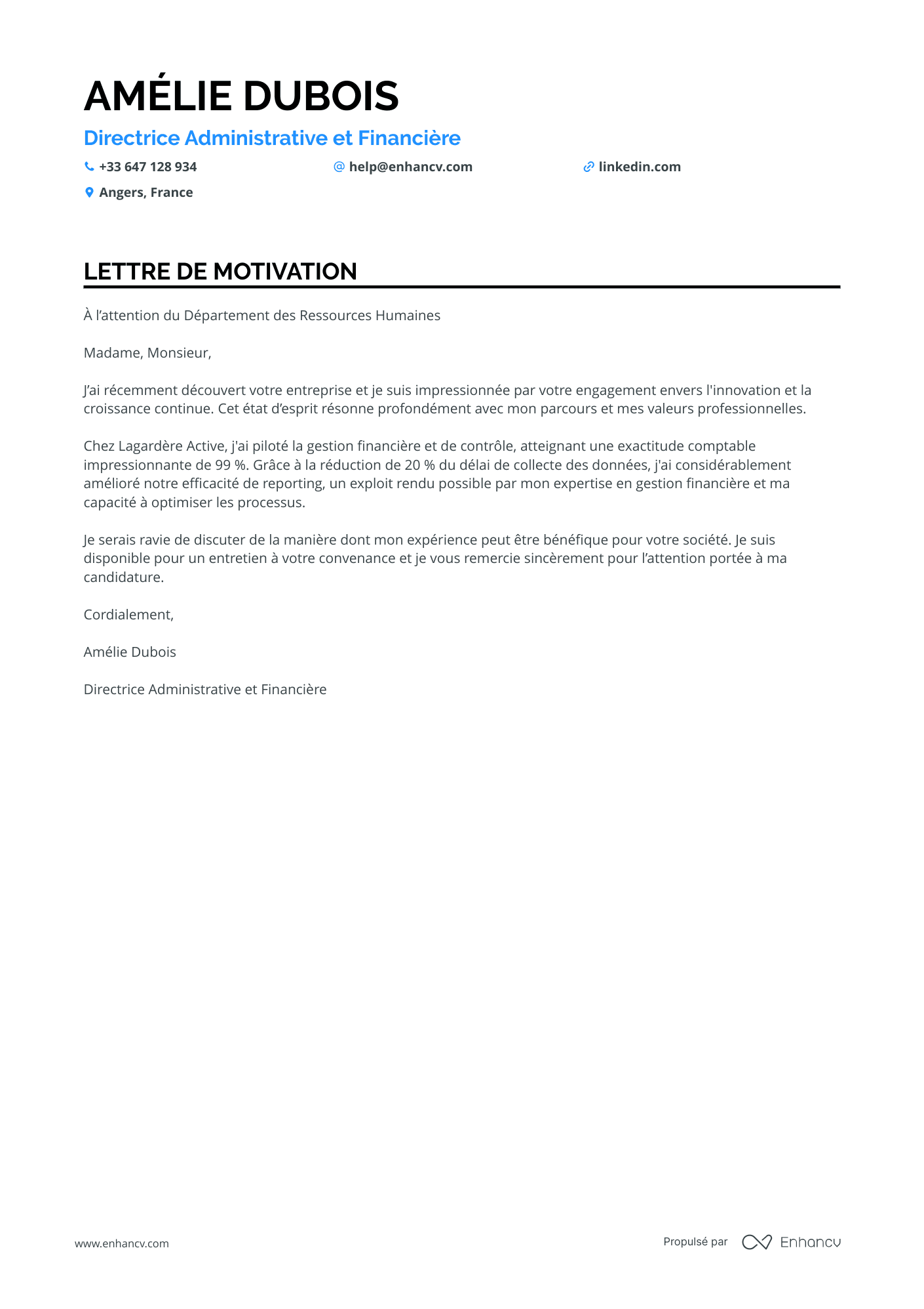 Directeur Général Administratif et Financier
