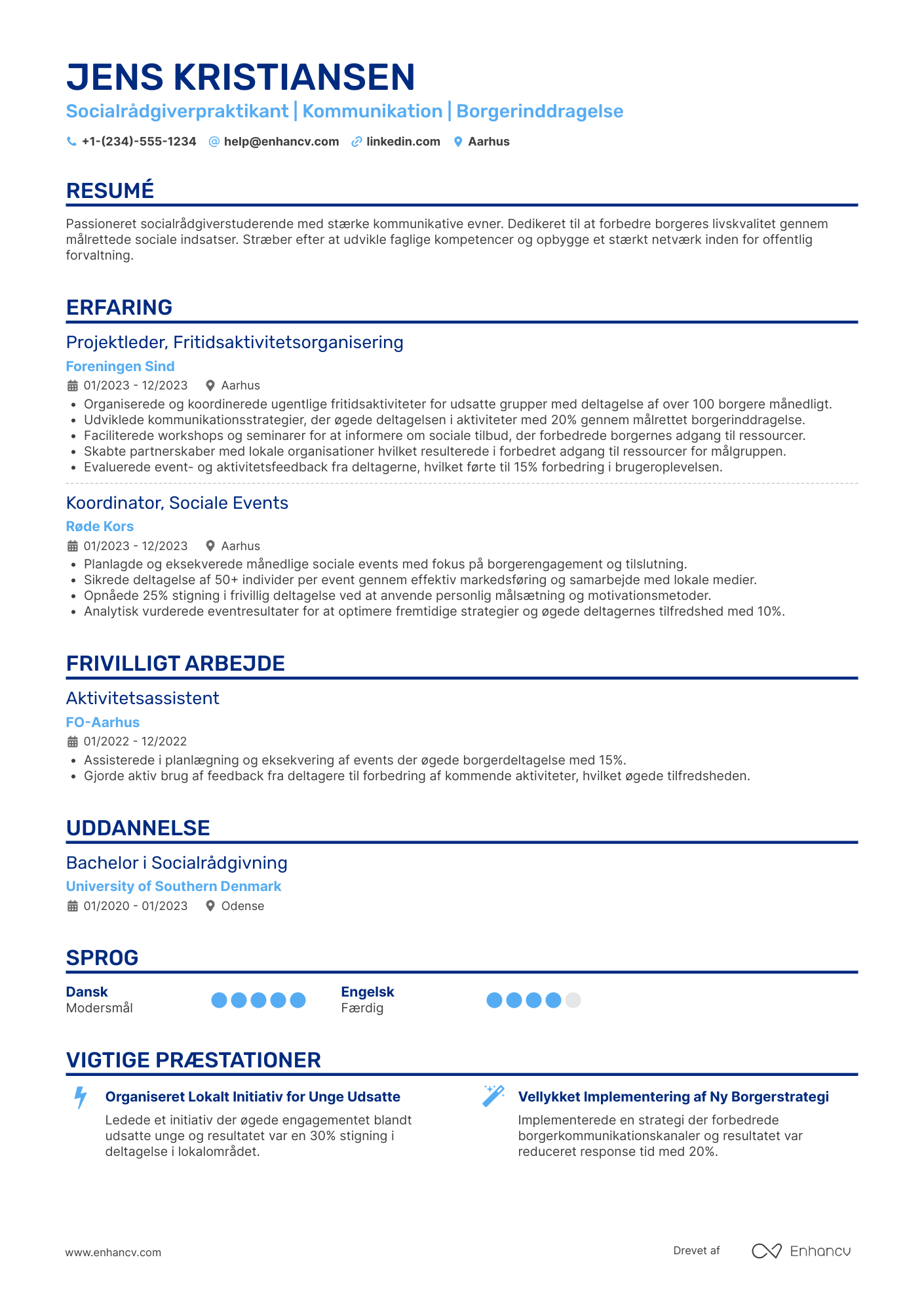 CV til Socialrådgiverpraktikant