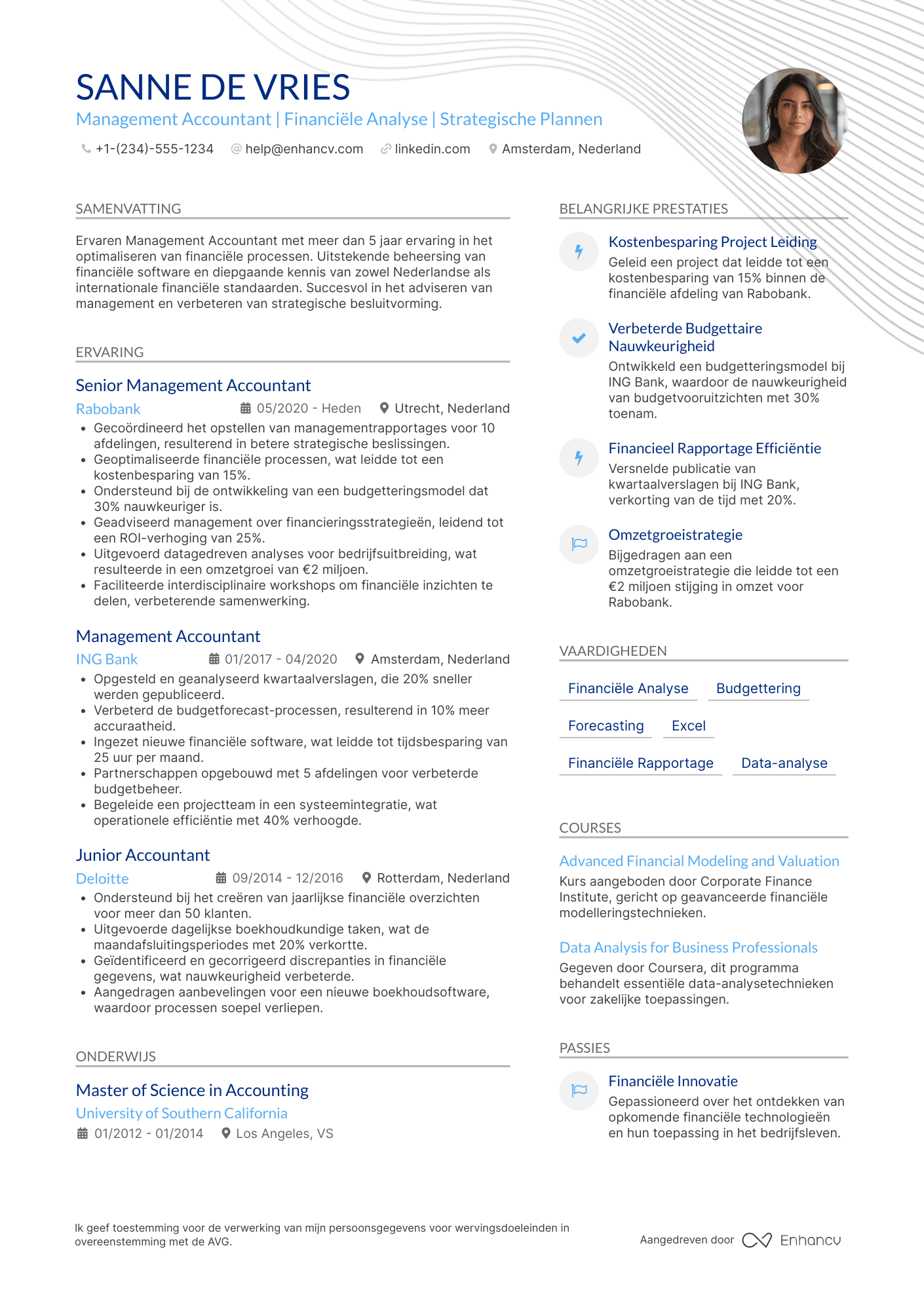 CV voor Management Accountant