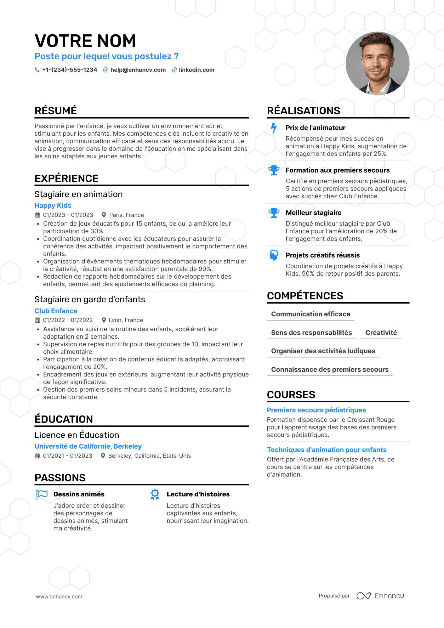 Exemple de CV pour le babysitting dès 16 ans (débutant)