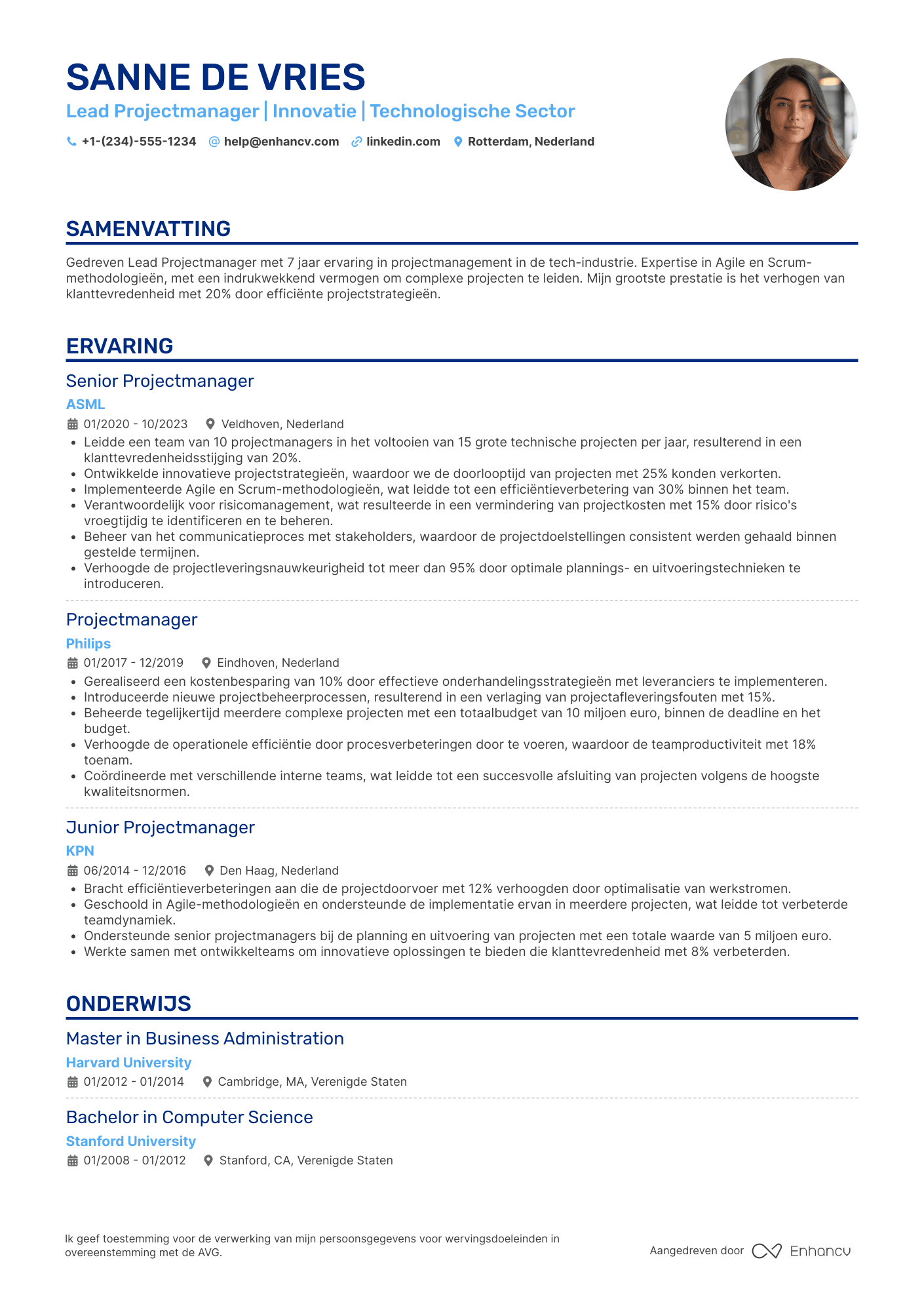 CV voor Lead Projectmanager