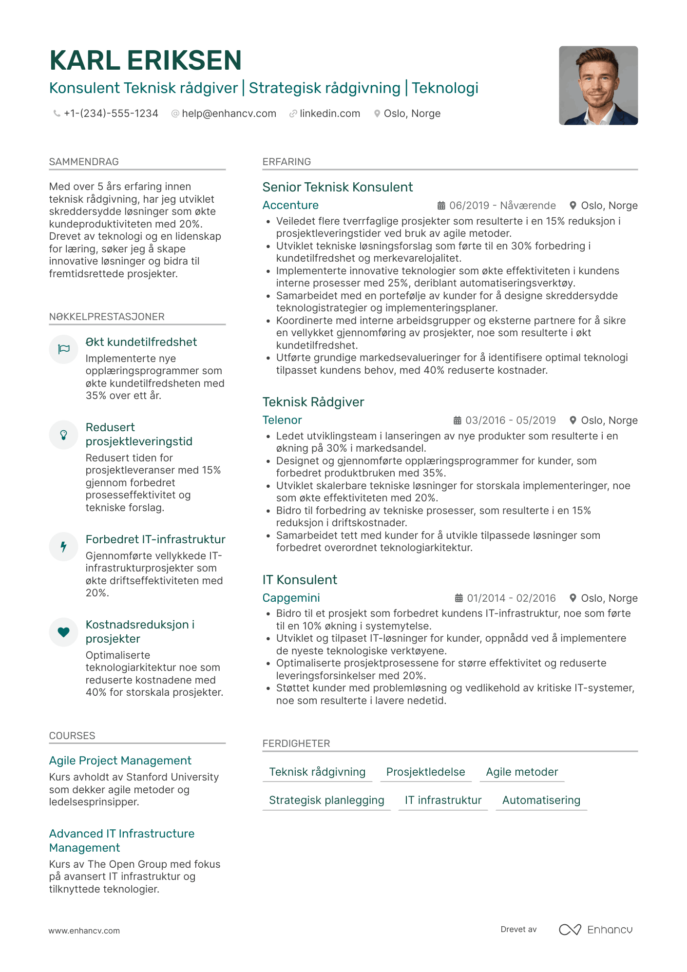 CV for Konsulent Teknisk rådgiver