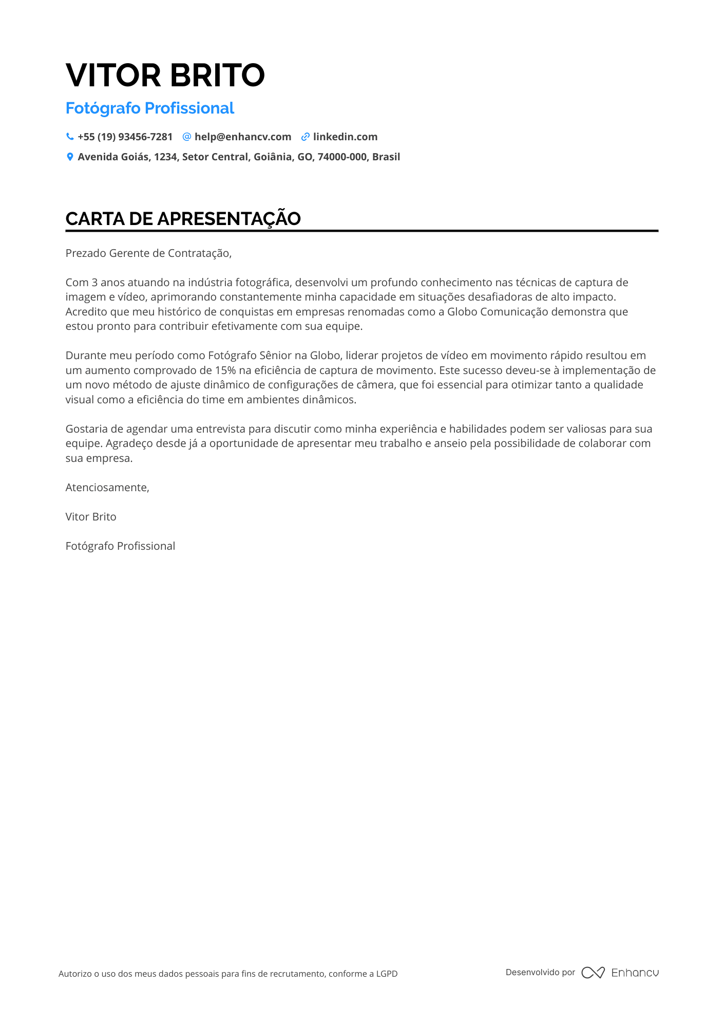 Fotógrafo Sem experiência
