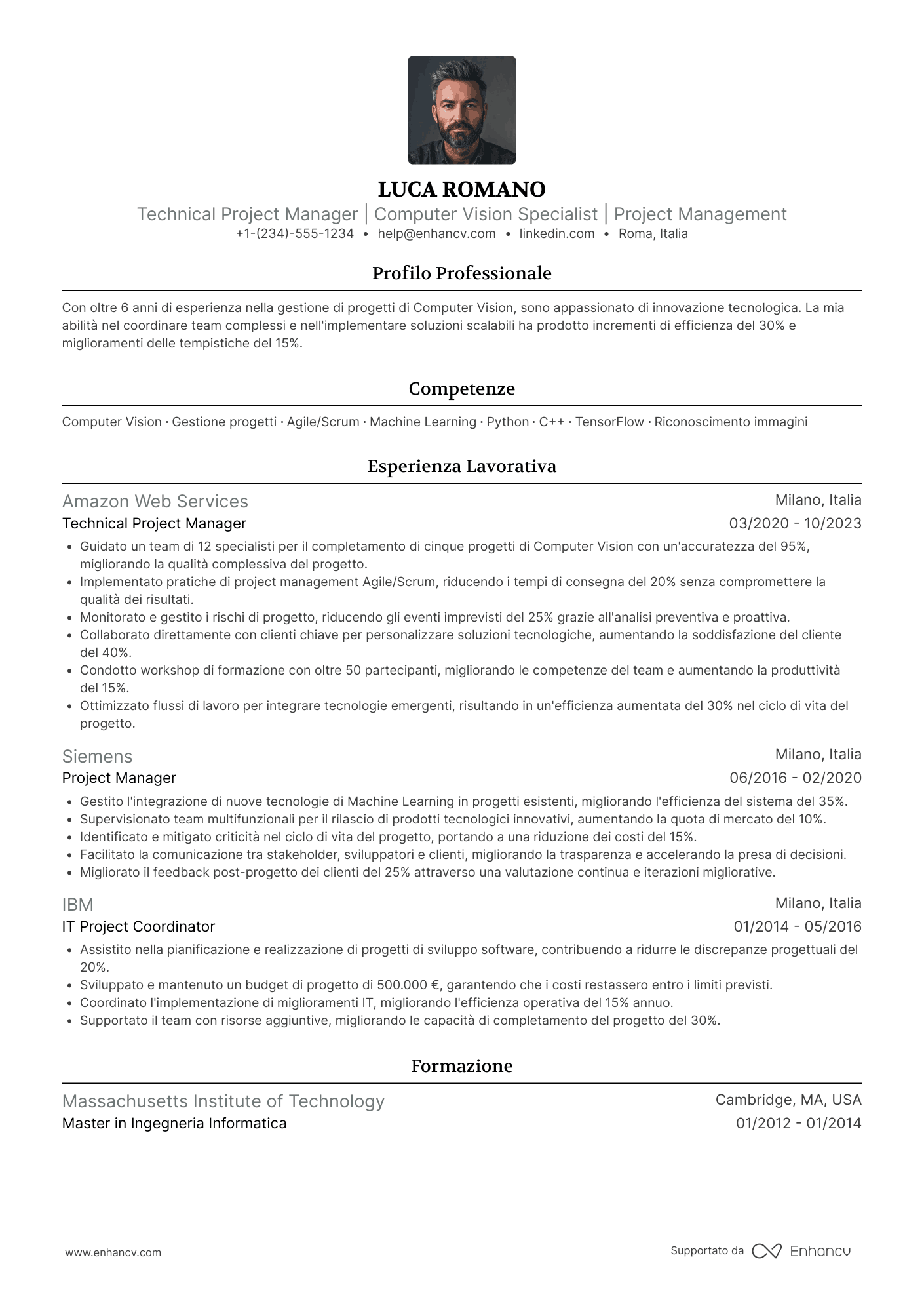 CV Technical project manager