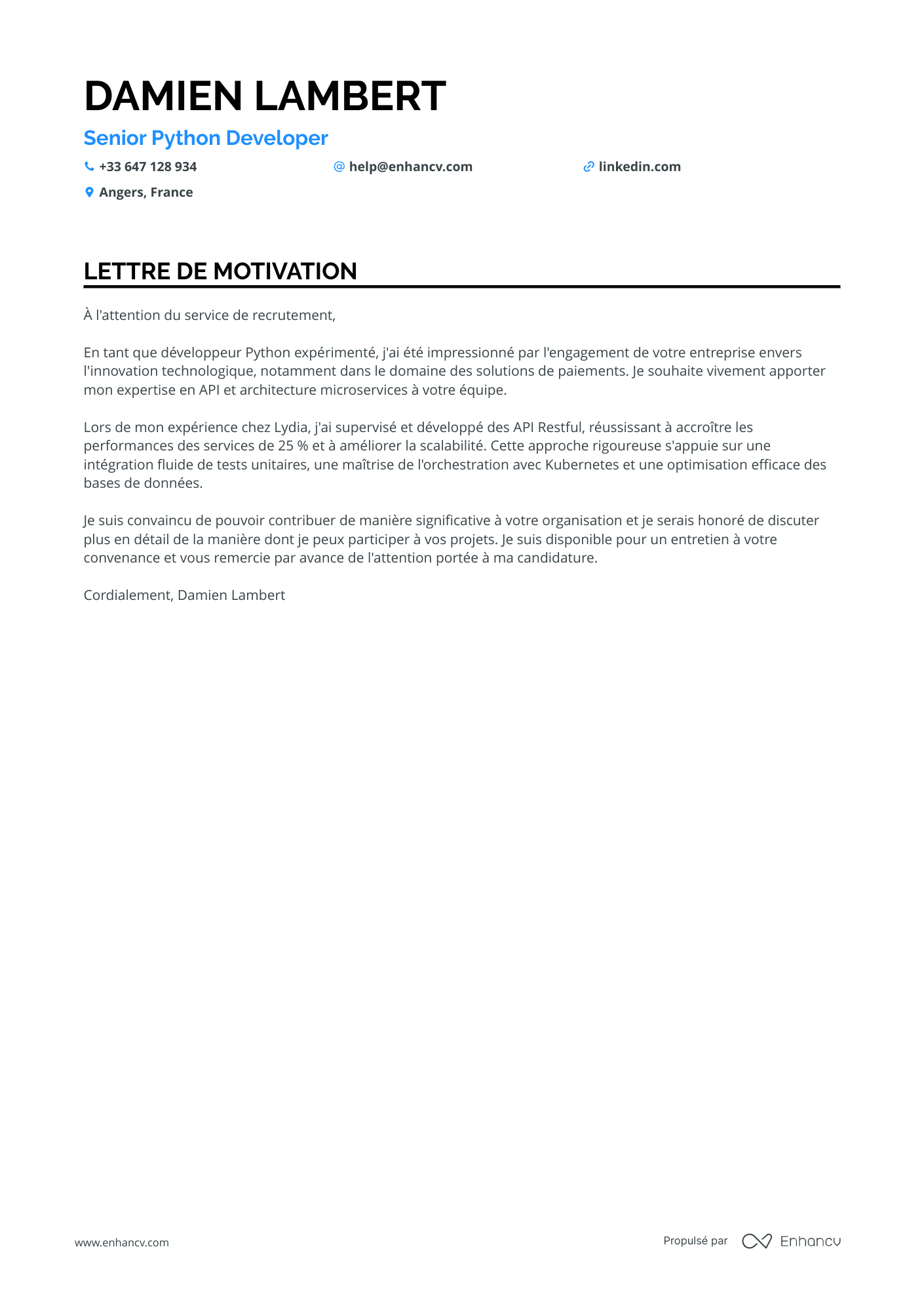 Web Développeur Back End