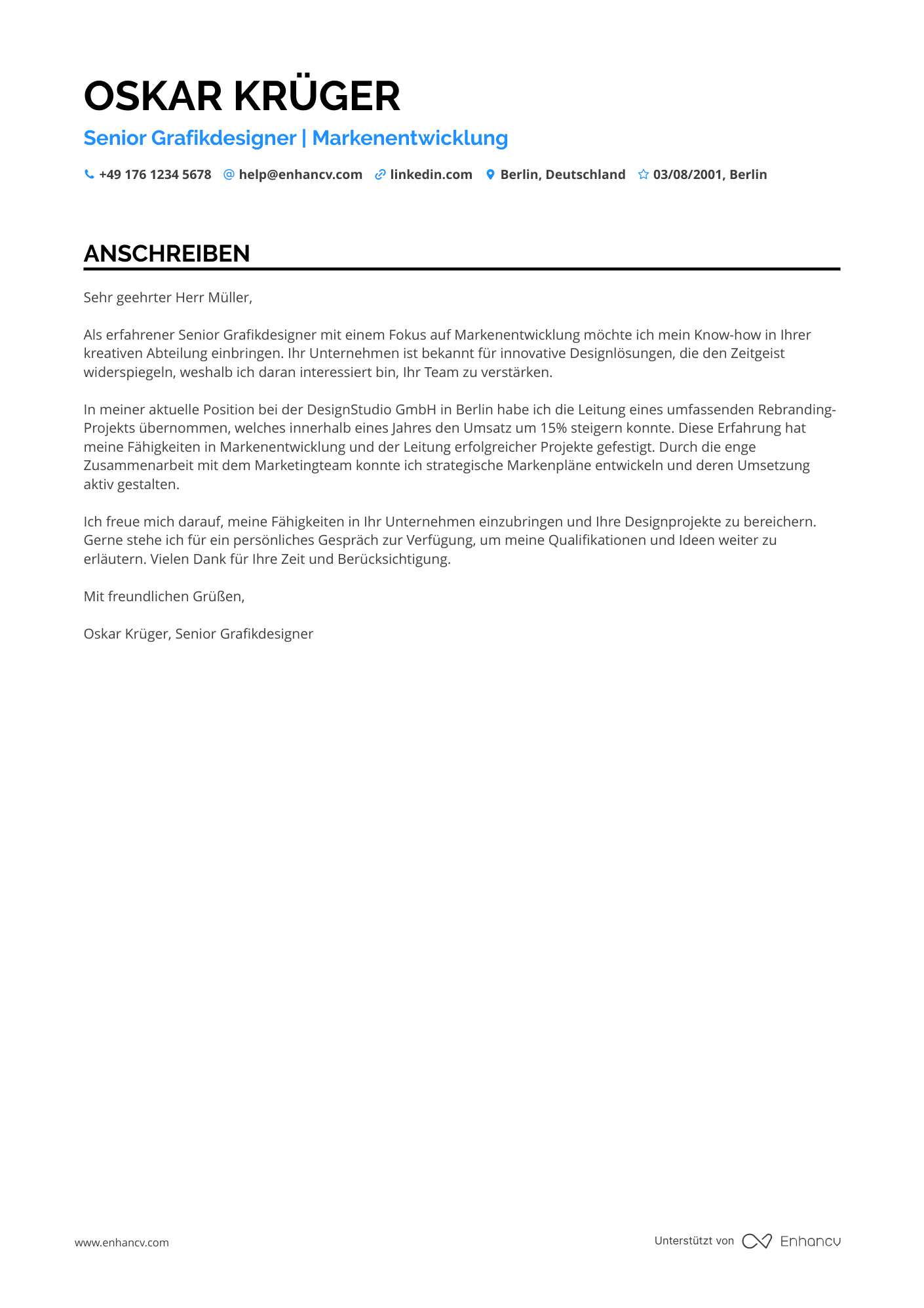 Grafikdesigner für Markenentwicklung