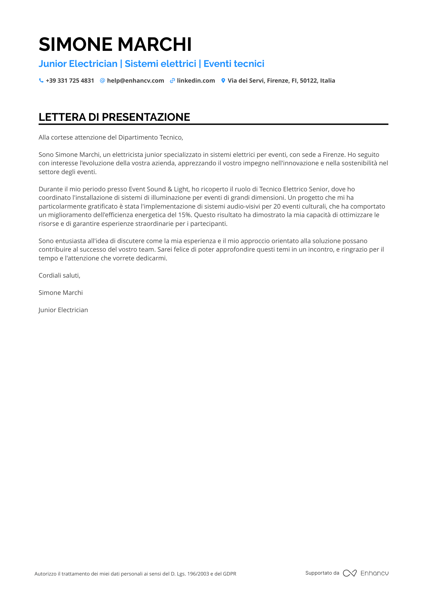 Elettricista di Progetto