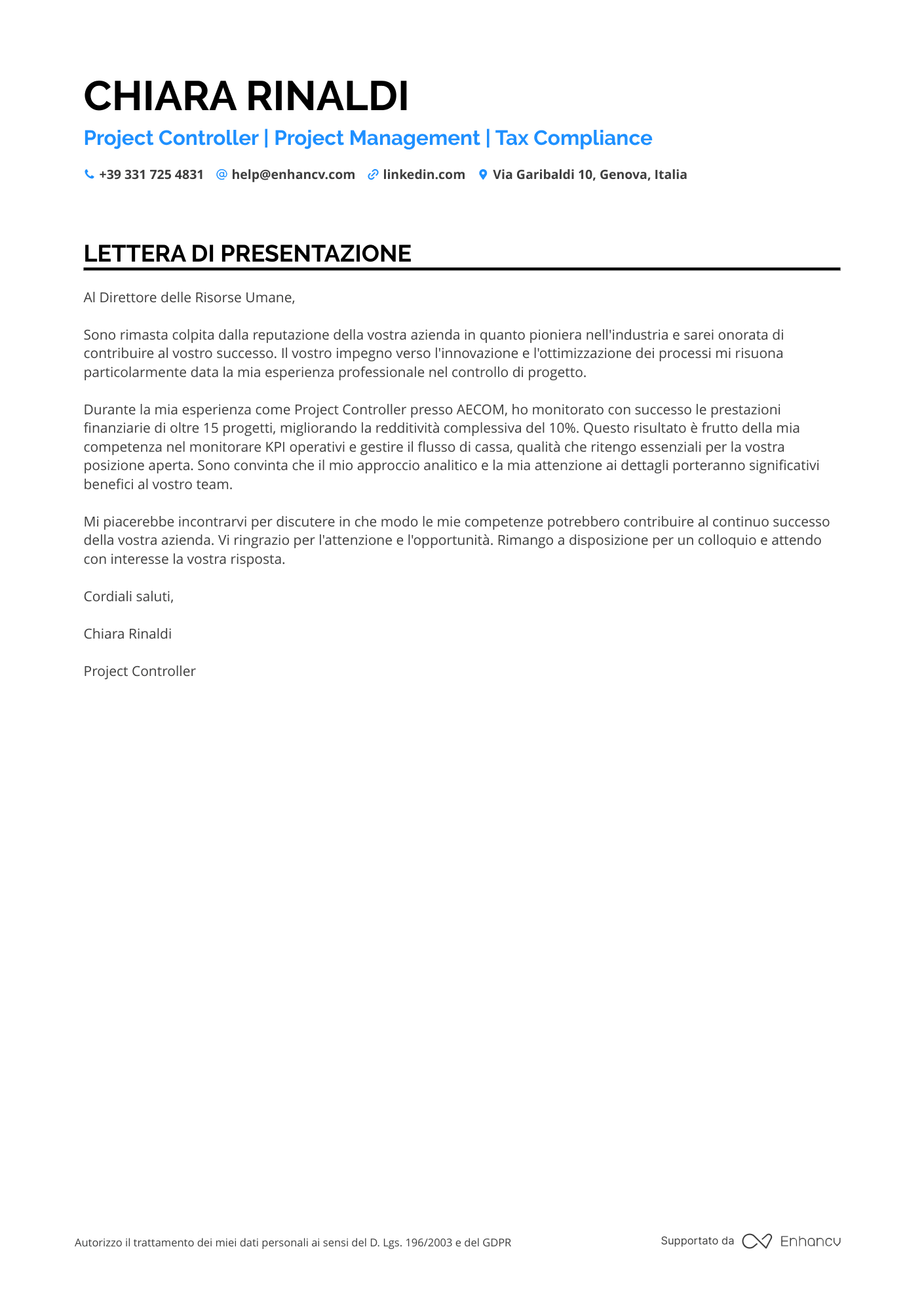 Contabile di progetto