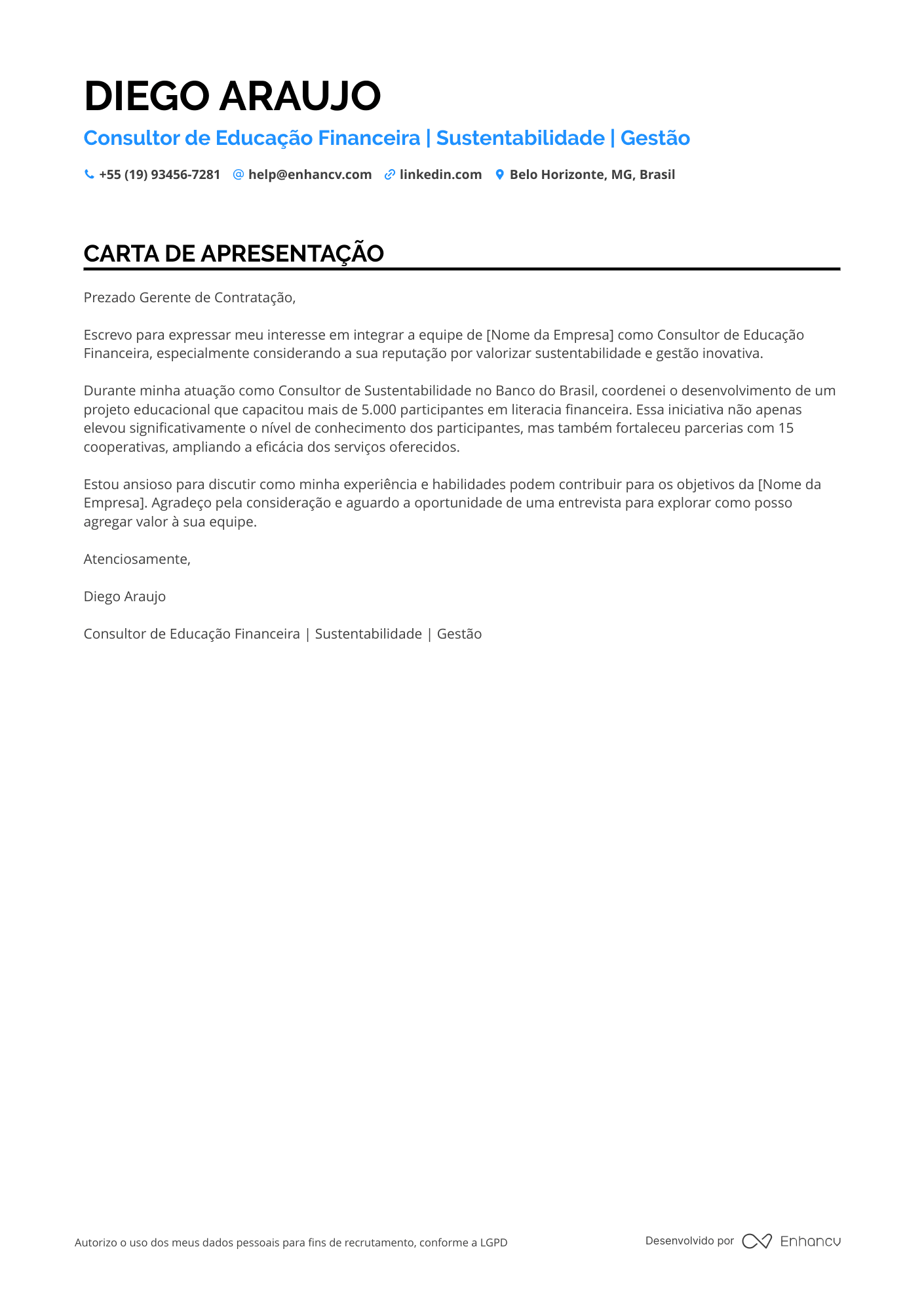 Gerente Financeiro de Projeto