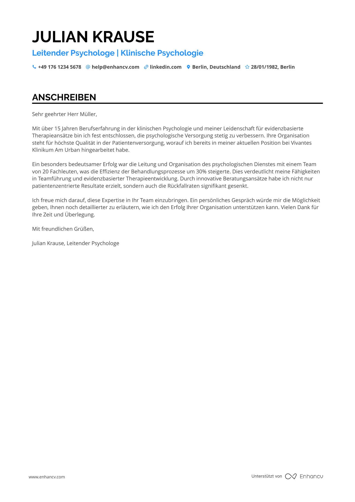 Leitender Psychologe