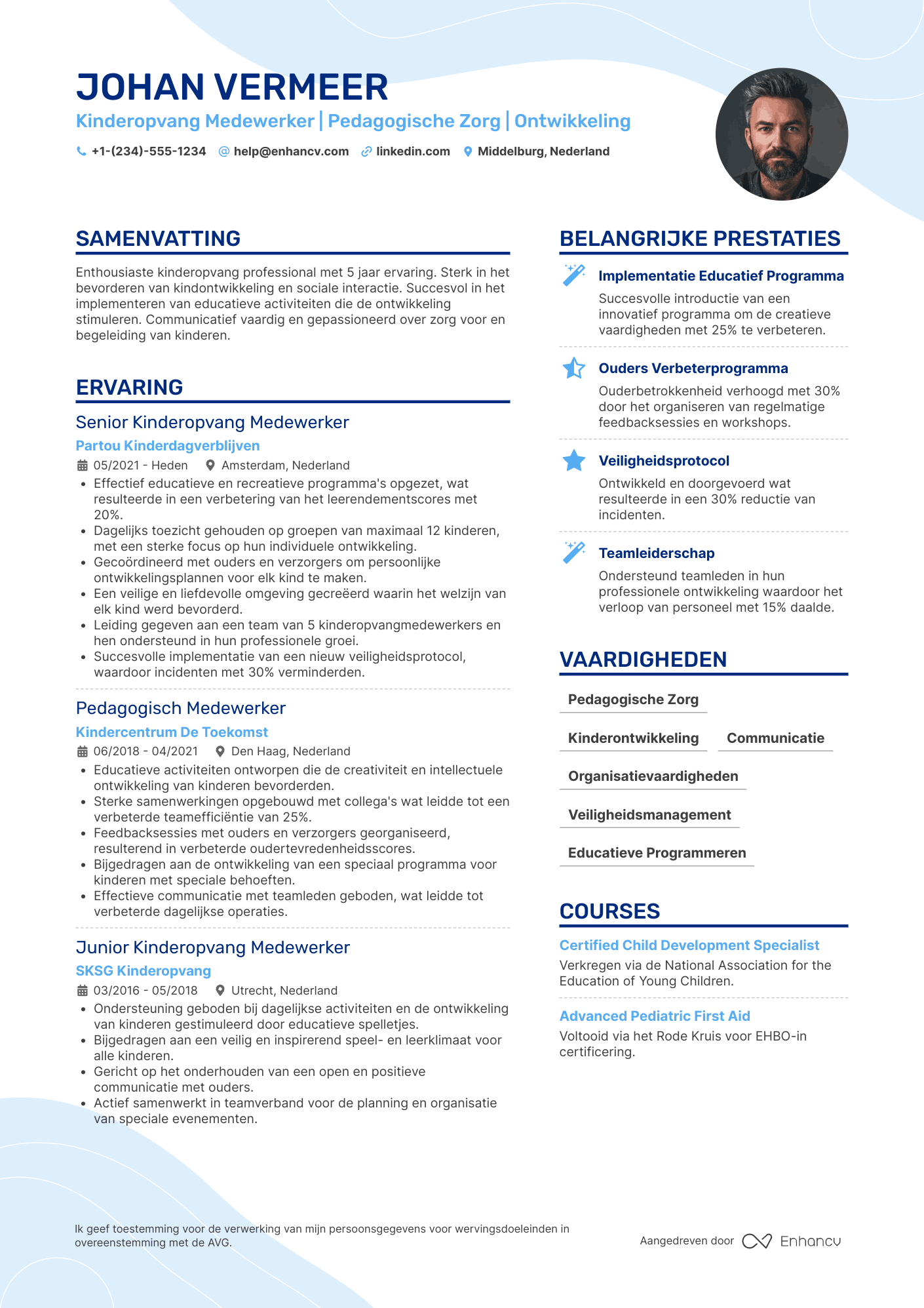 CV voor Kinderopvang Medewerker Liefdevolle Zorg
