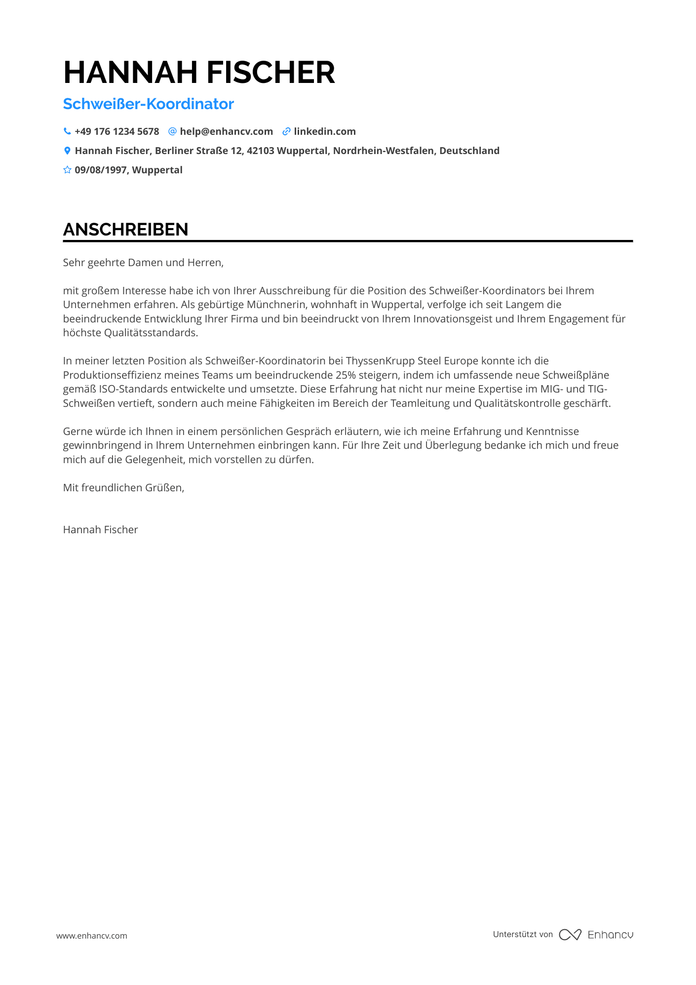 Schweißer Koordinator