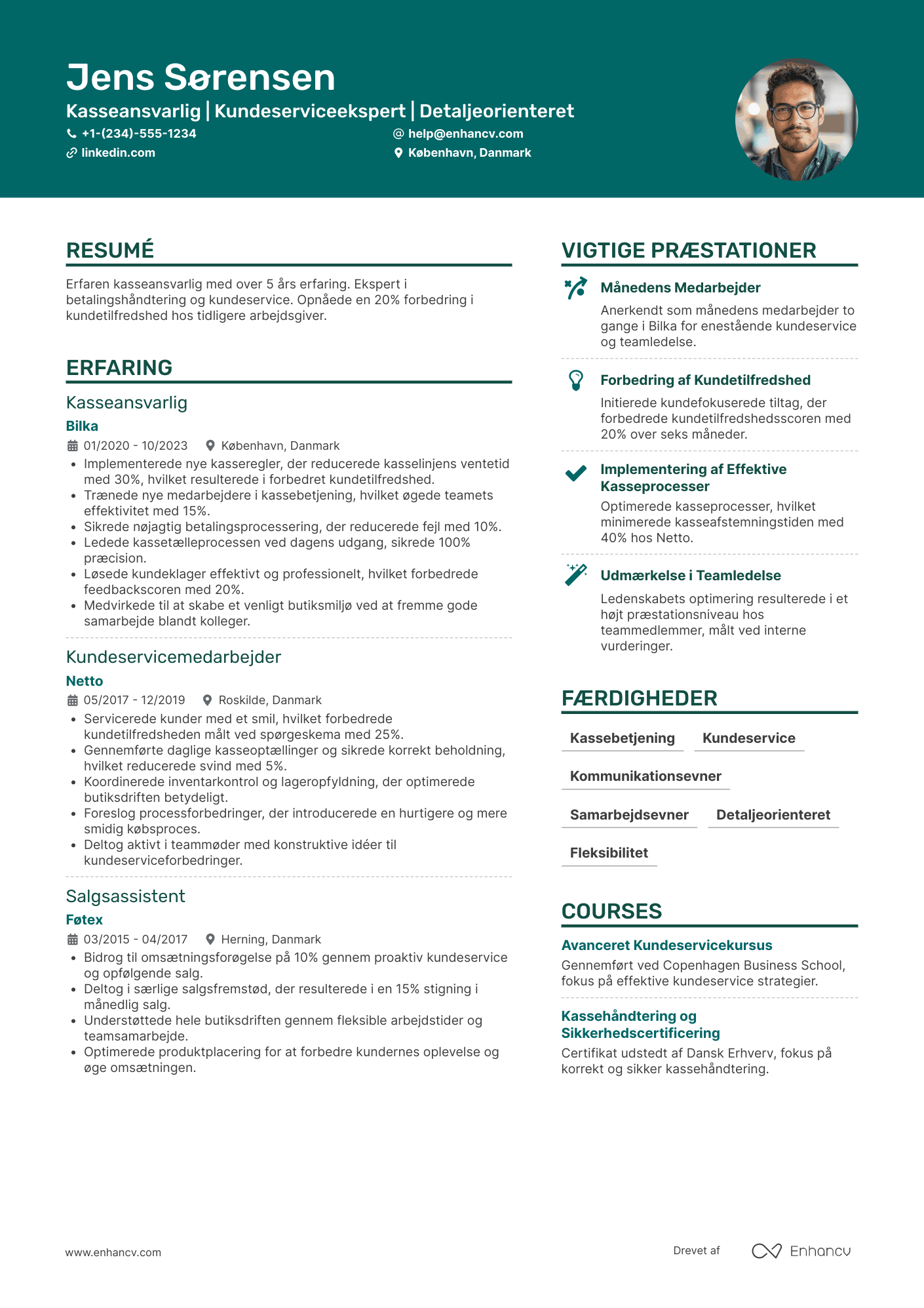 CV til Kasseansvarlig
