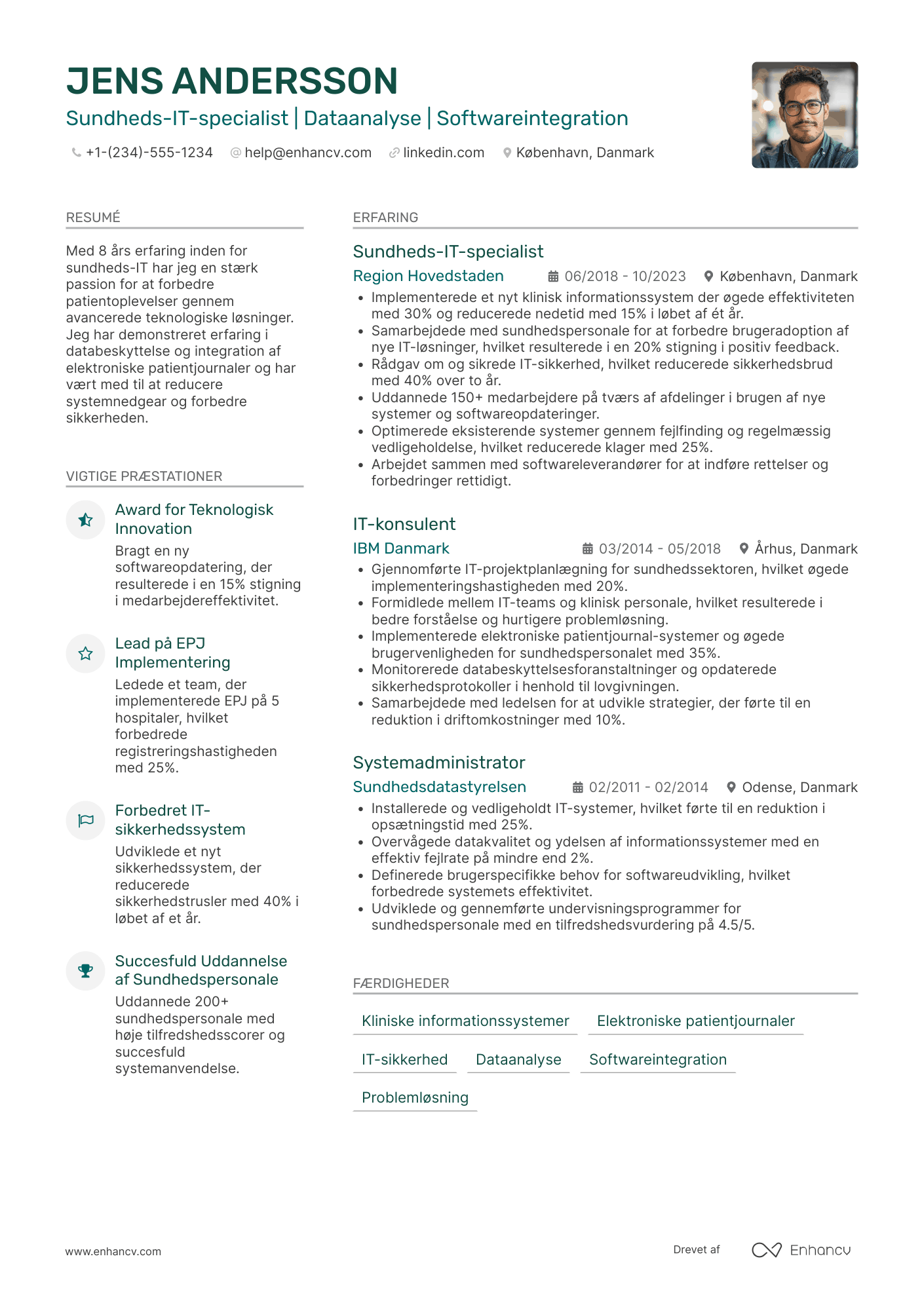 CV til Sundheds IT specialist