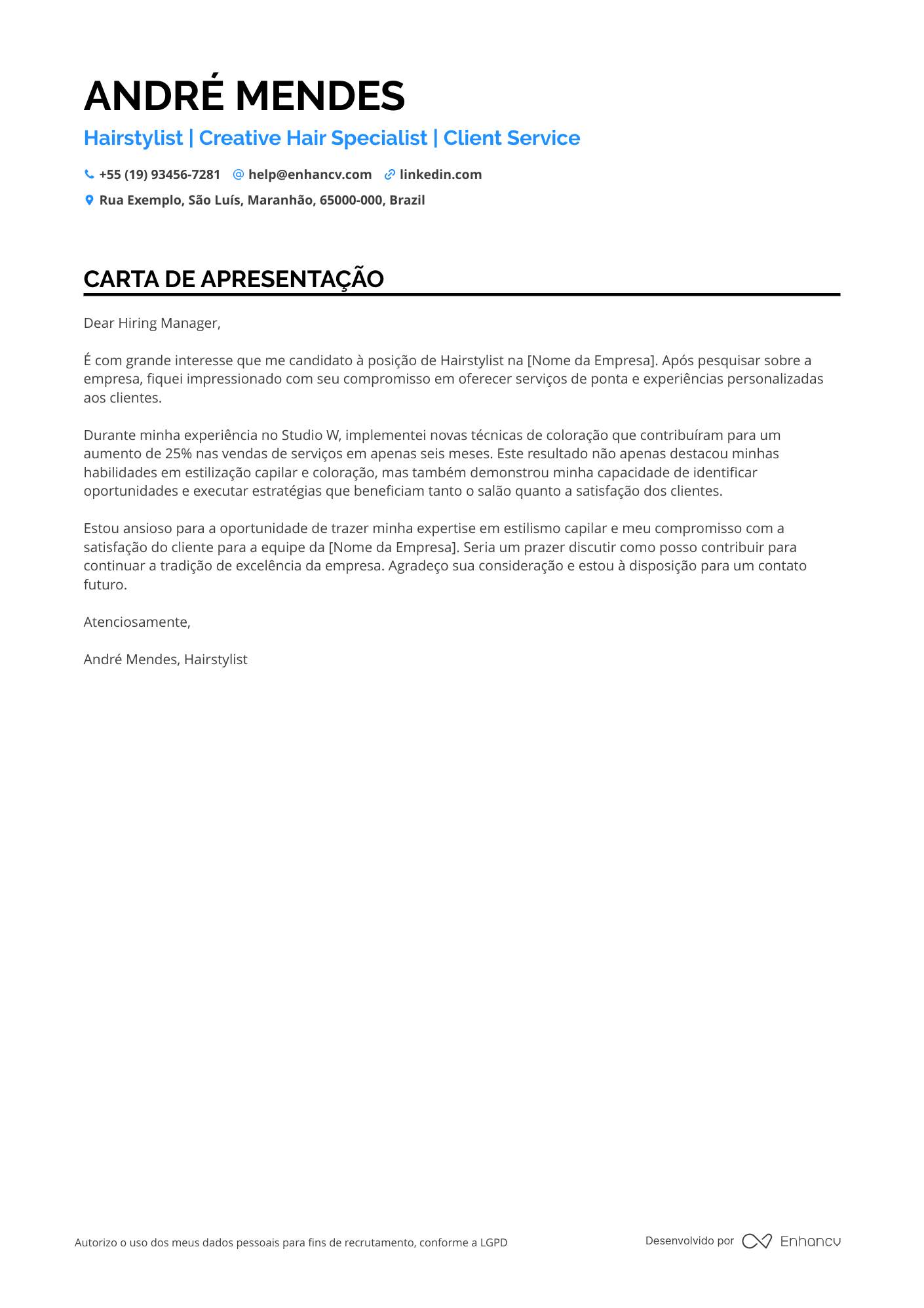 Cabeleireiro de Coloração Especializada