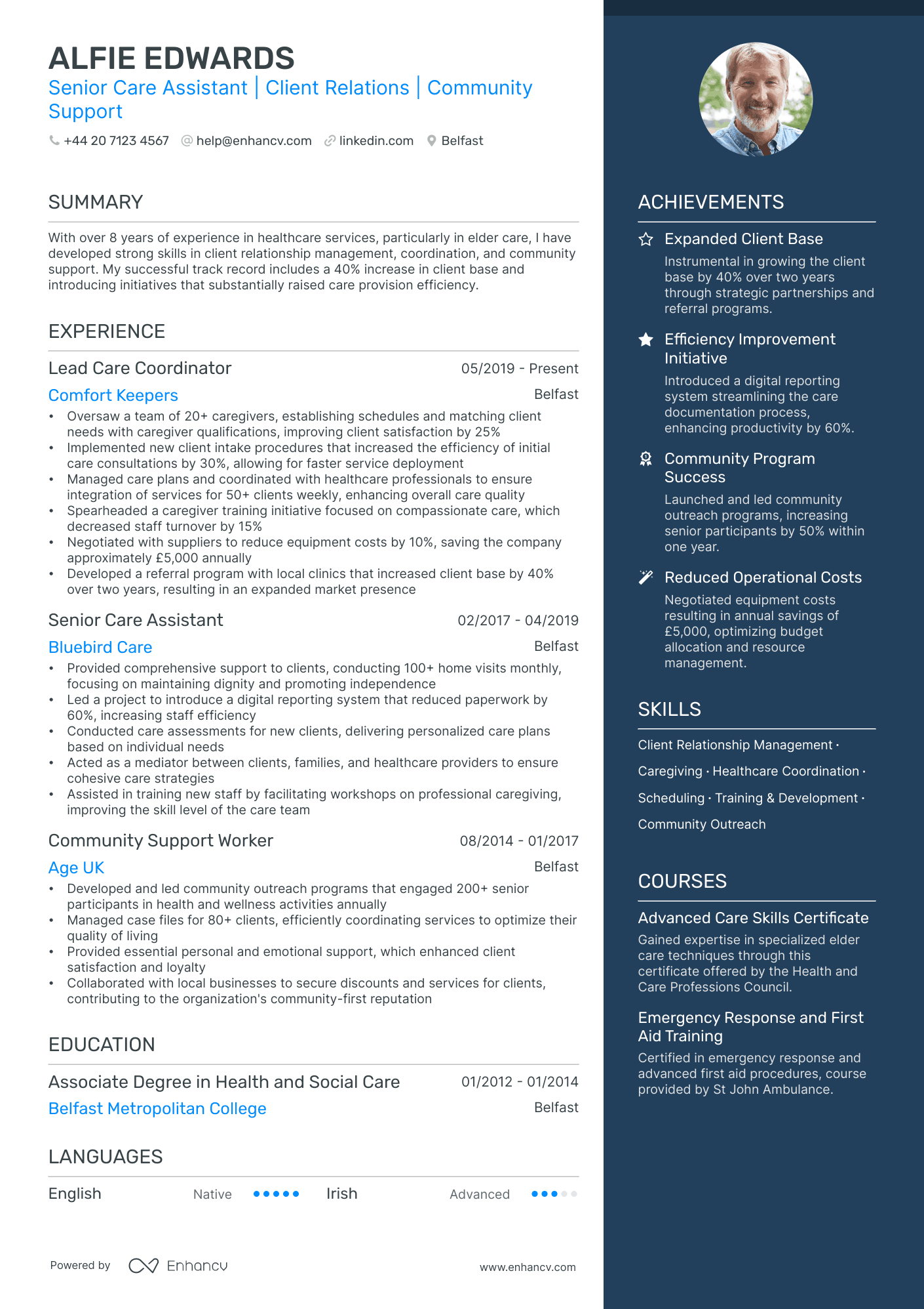 One Page CV Examples