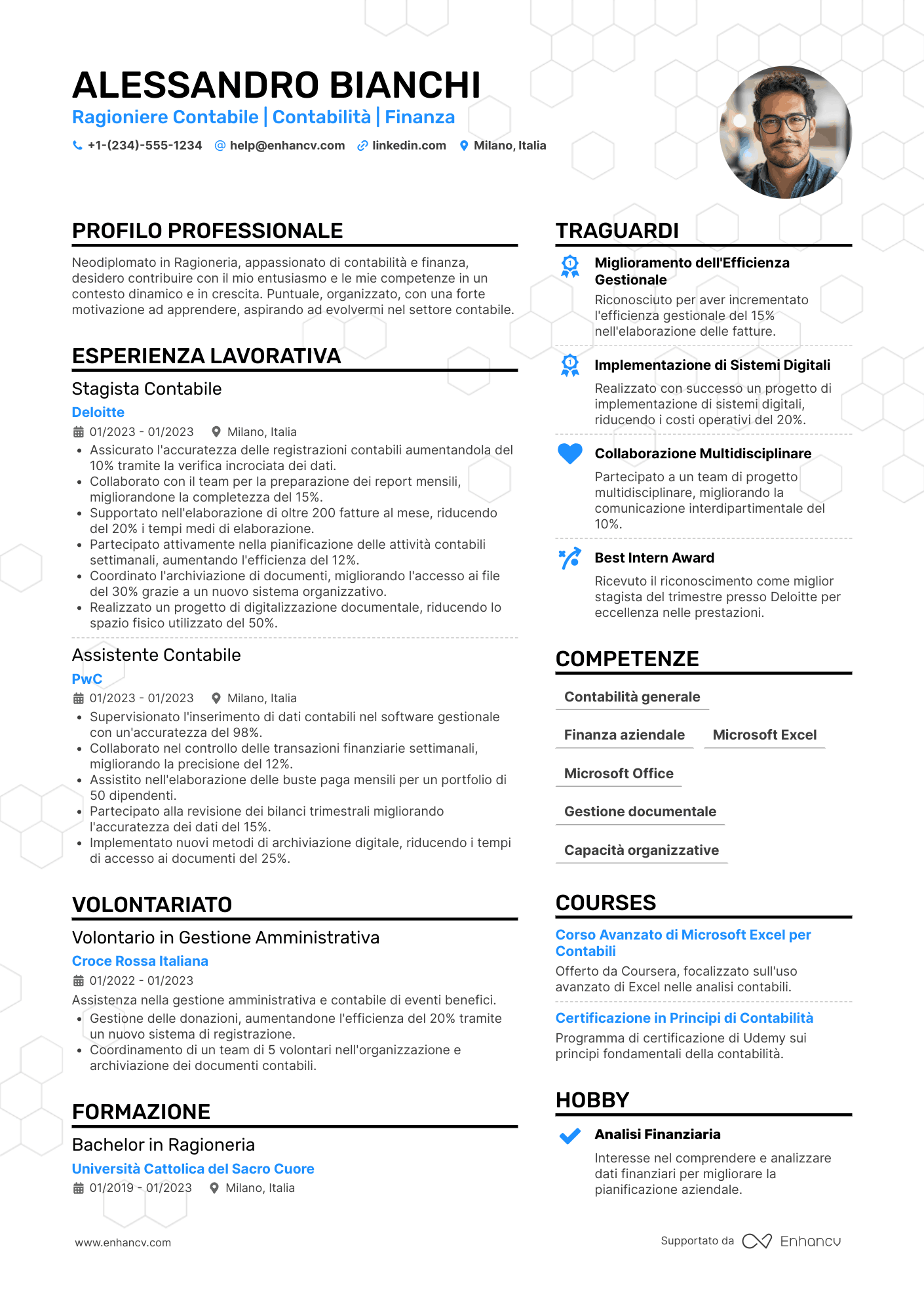 Curriculum vitae ragioniere contabile senza esperienza
