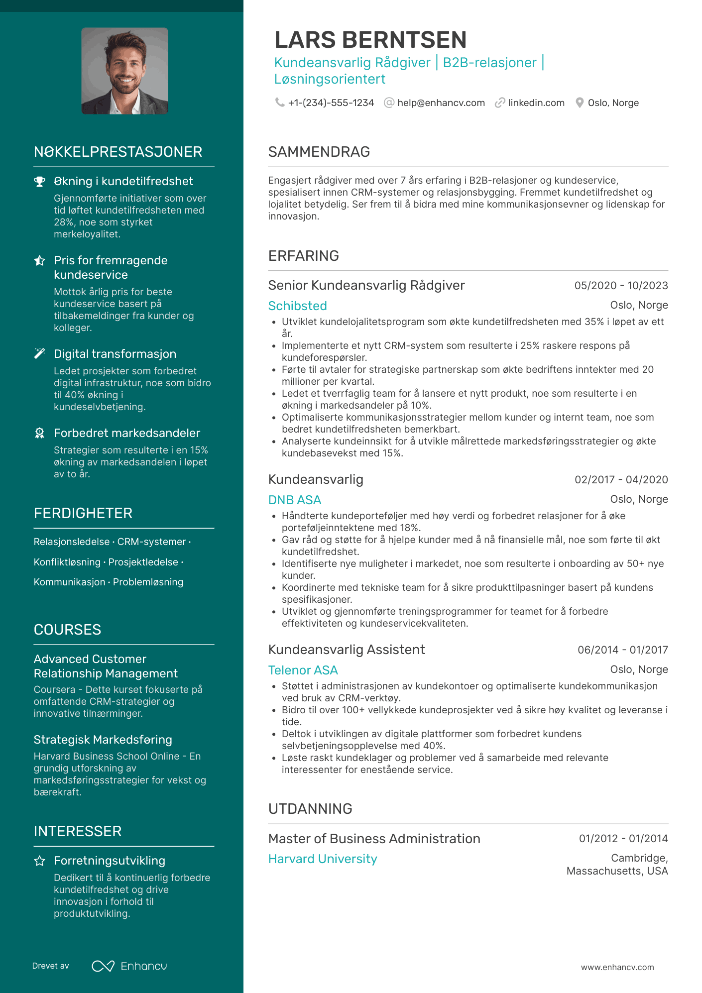 CV for Kundeansvarlig Rådgiver