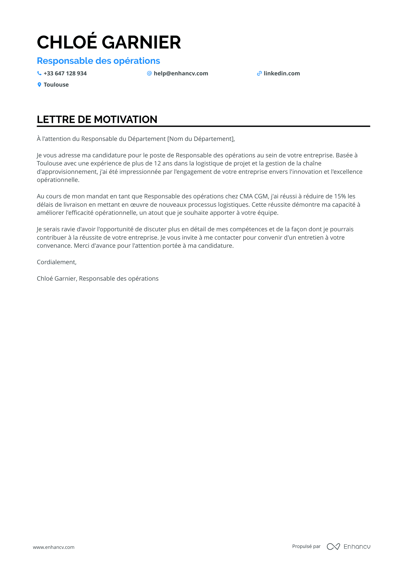 Manager des Opérations